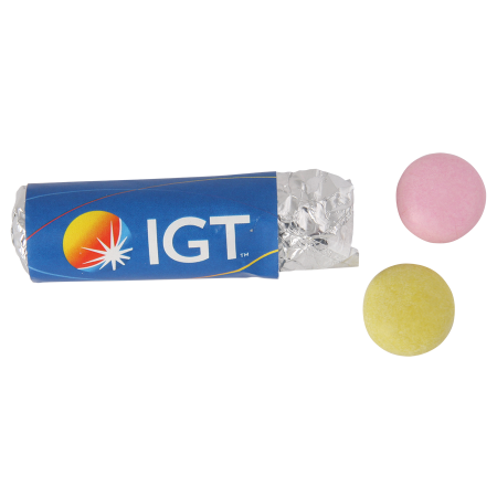 Rolletje met 5 Mentos bedrukken met logo