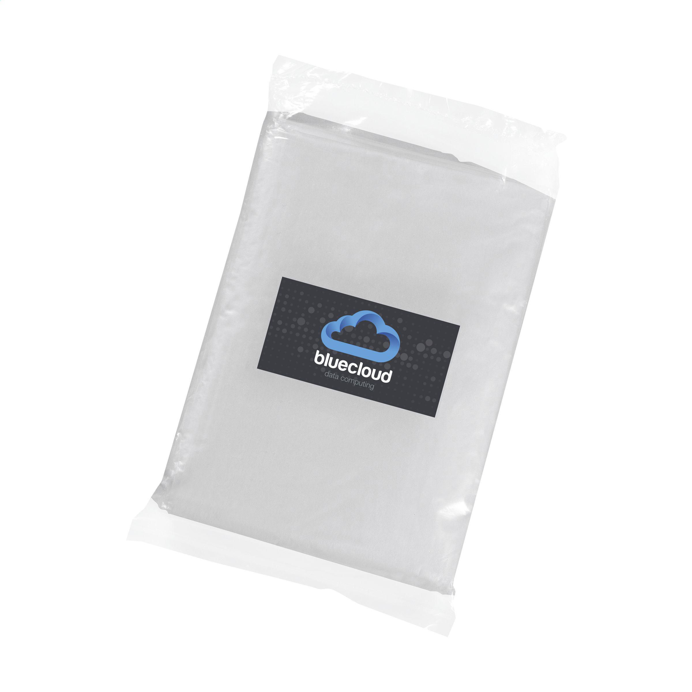 Clear regenponcho bedrukken met logo