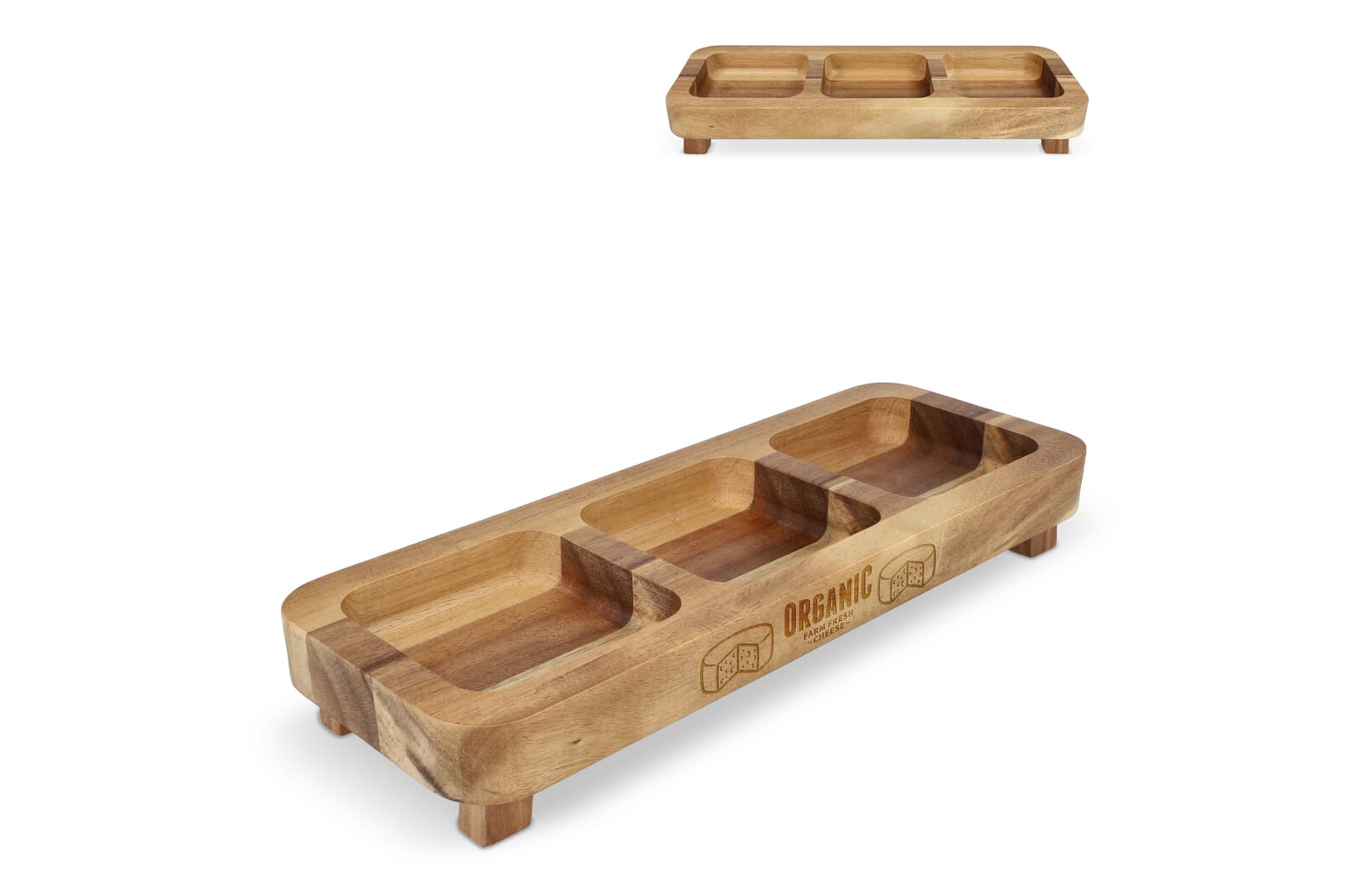 InSideOut Houten snack tafeltje, 35cm  bedrukken met logo