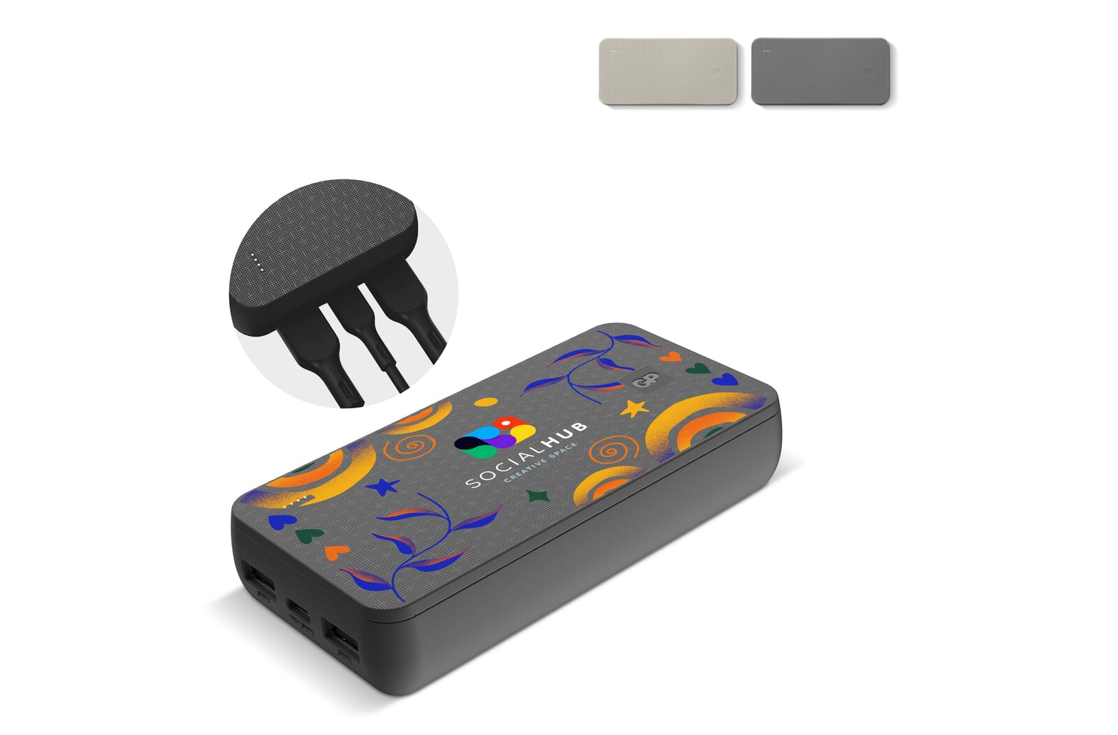 GP B+ Series Powerbank 20000 mAh bedrukken met logo