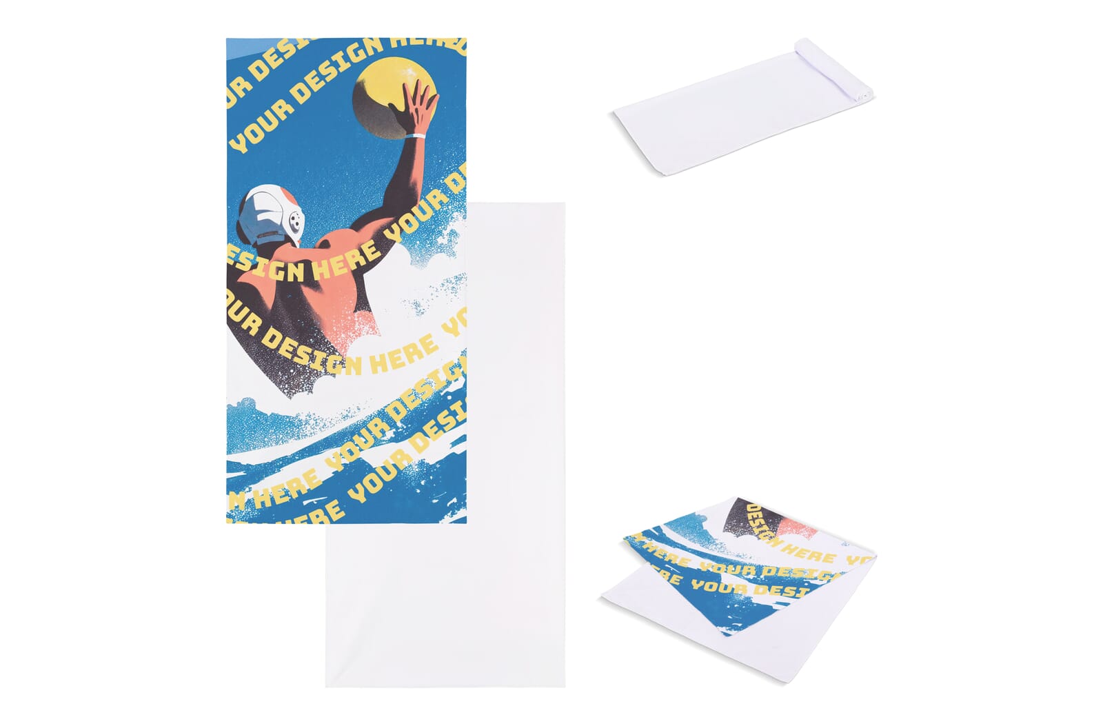 Sneldrogende handdoek 70 x 140 cm (200 g/m²)  sublimatie bedrukken met logo