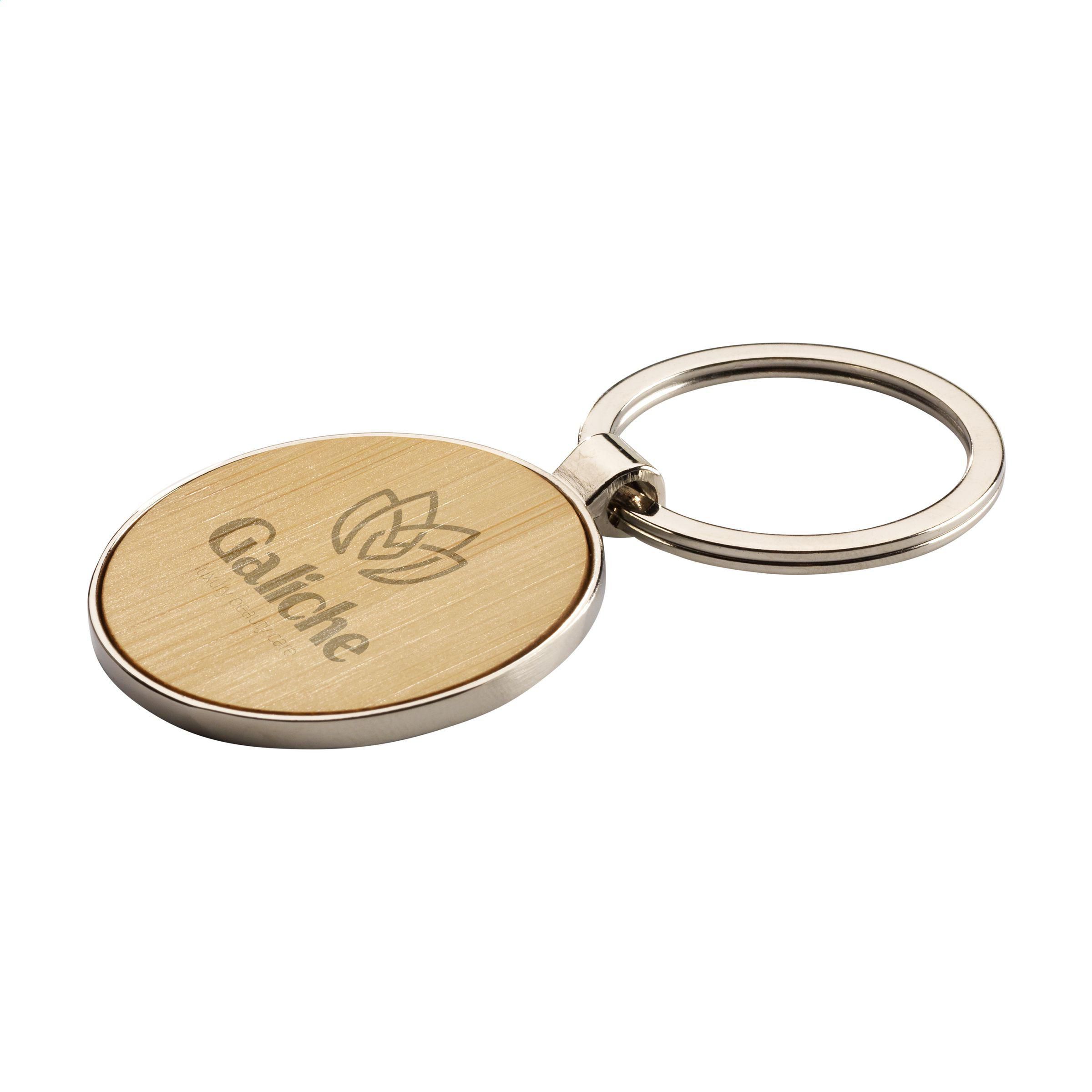 Swish Bamboo Key Circle sleutelhanger bedrukken met logo