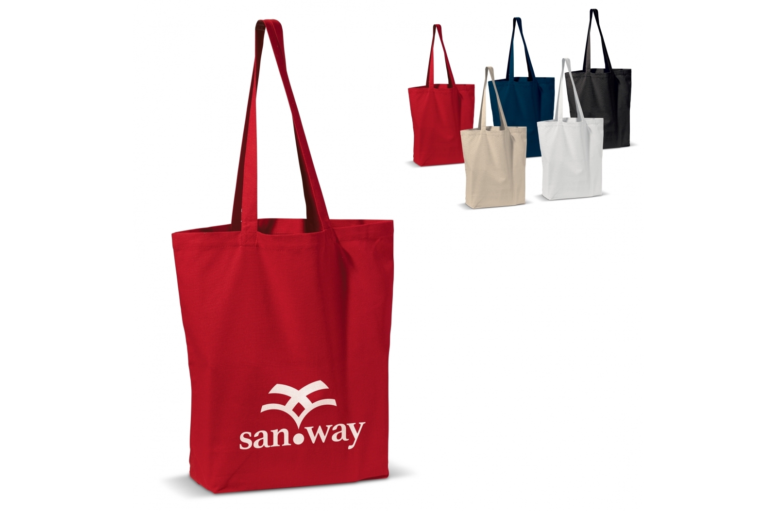 Schoudertas canvas 250g/m² 41x12x43cm bedrukken met logo