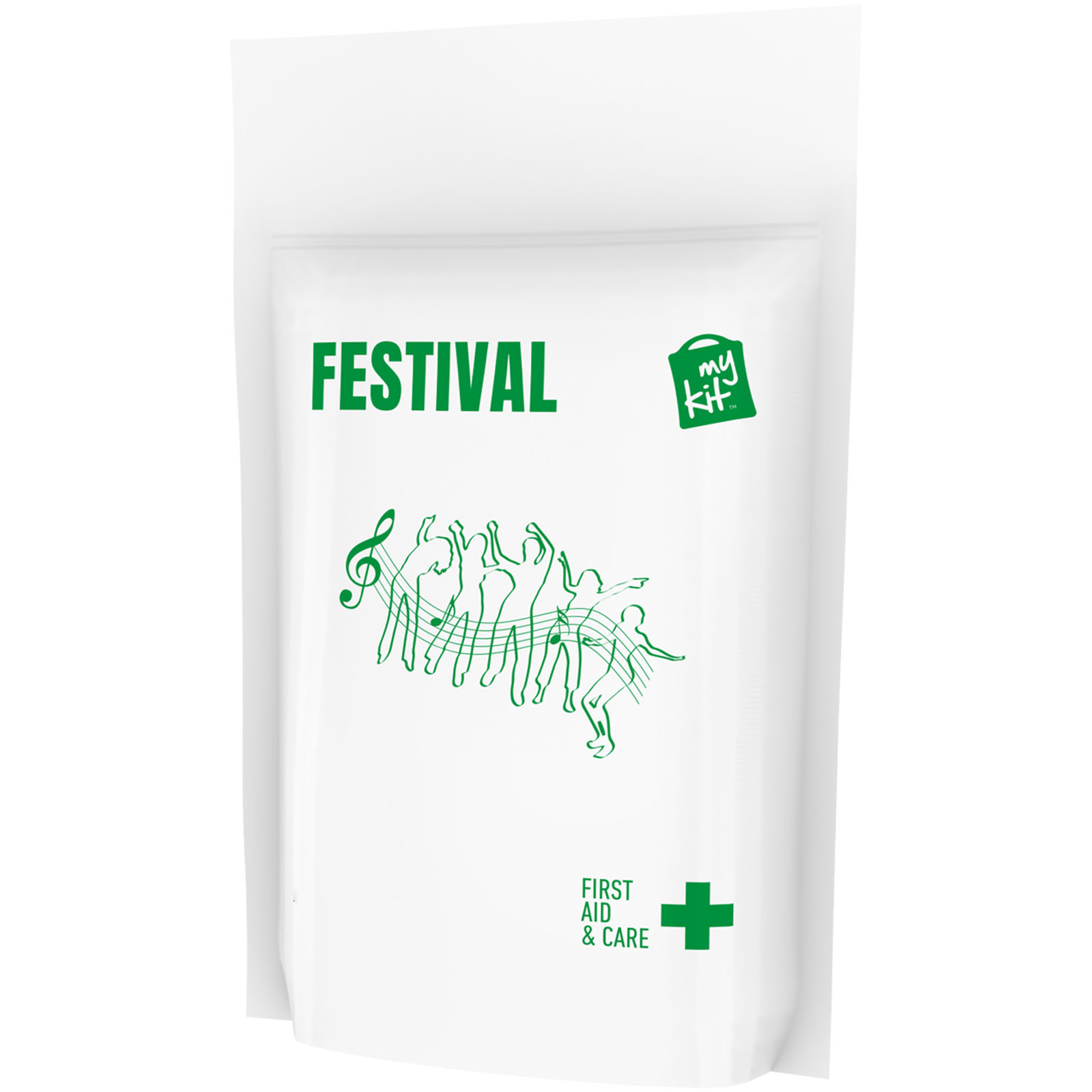 Minikit festival set met papieren stazak bedrukken met logo