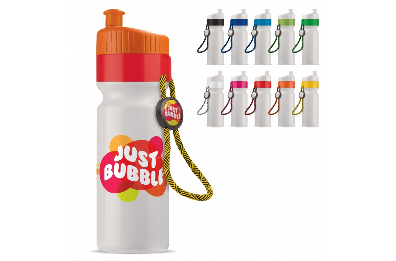 Tole Sportfles met Rand en Koord (750 ml) bedrukken met logo