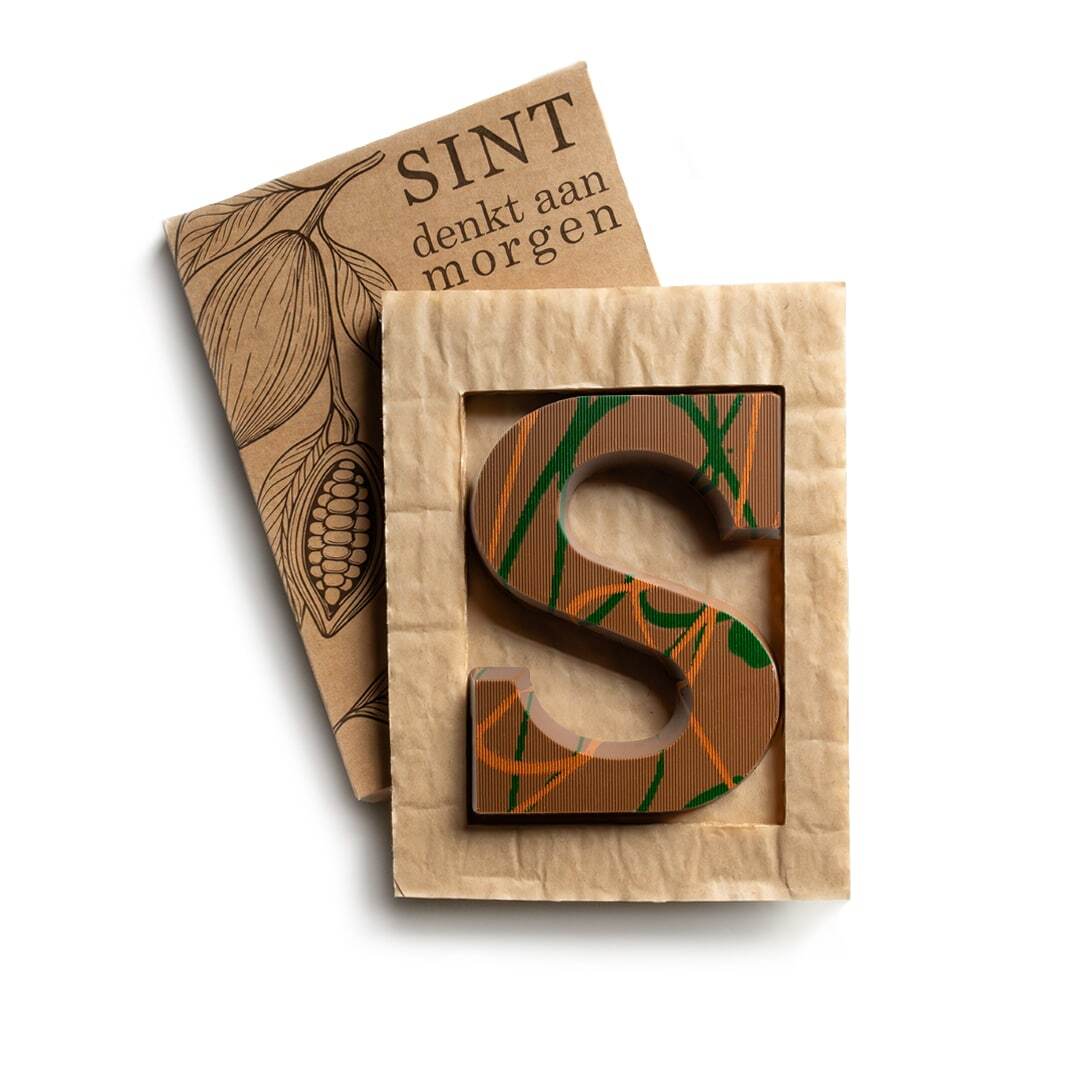 Chocoladeletter S Dubai (135g) bedrukken met logo