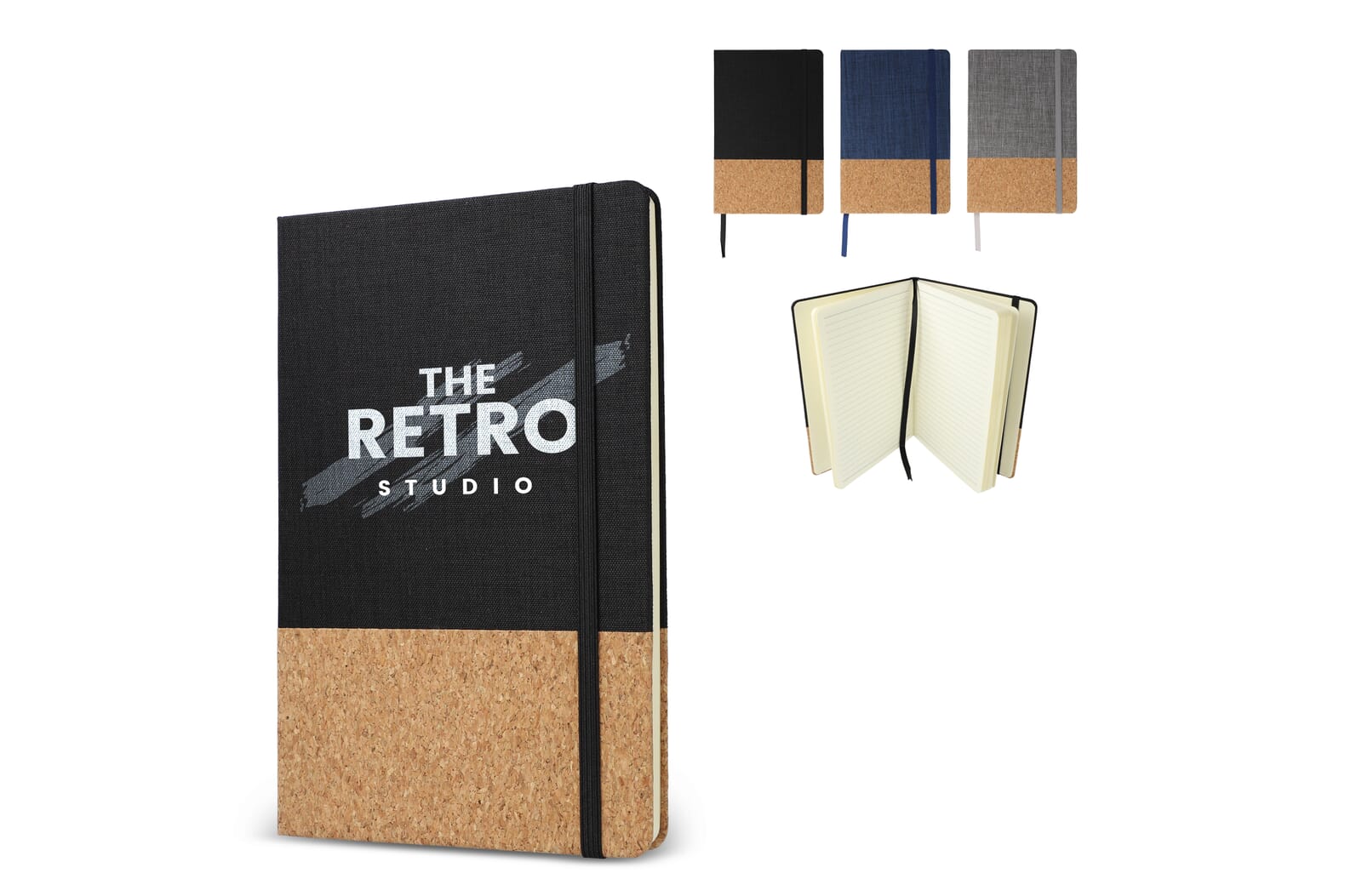 Notitieboek R-PET & kurk A5 bedrukken met logo