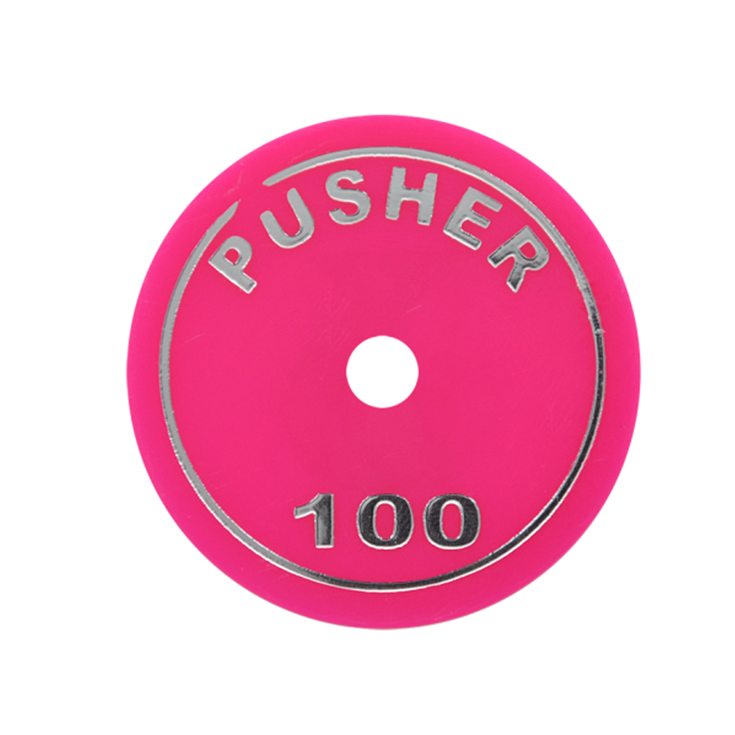 Funfair tokens round with hole, with foil print, thickness 2.5 mm bedrukken met logo