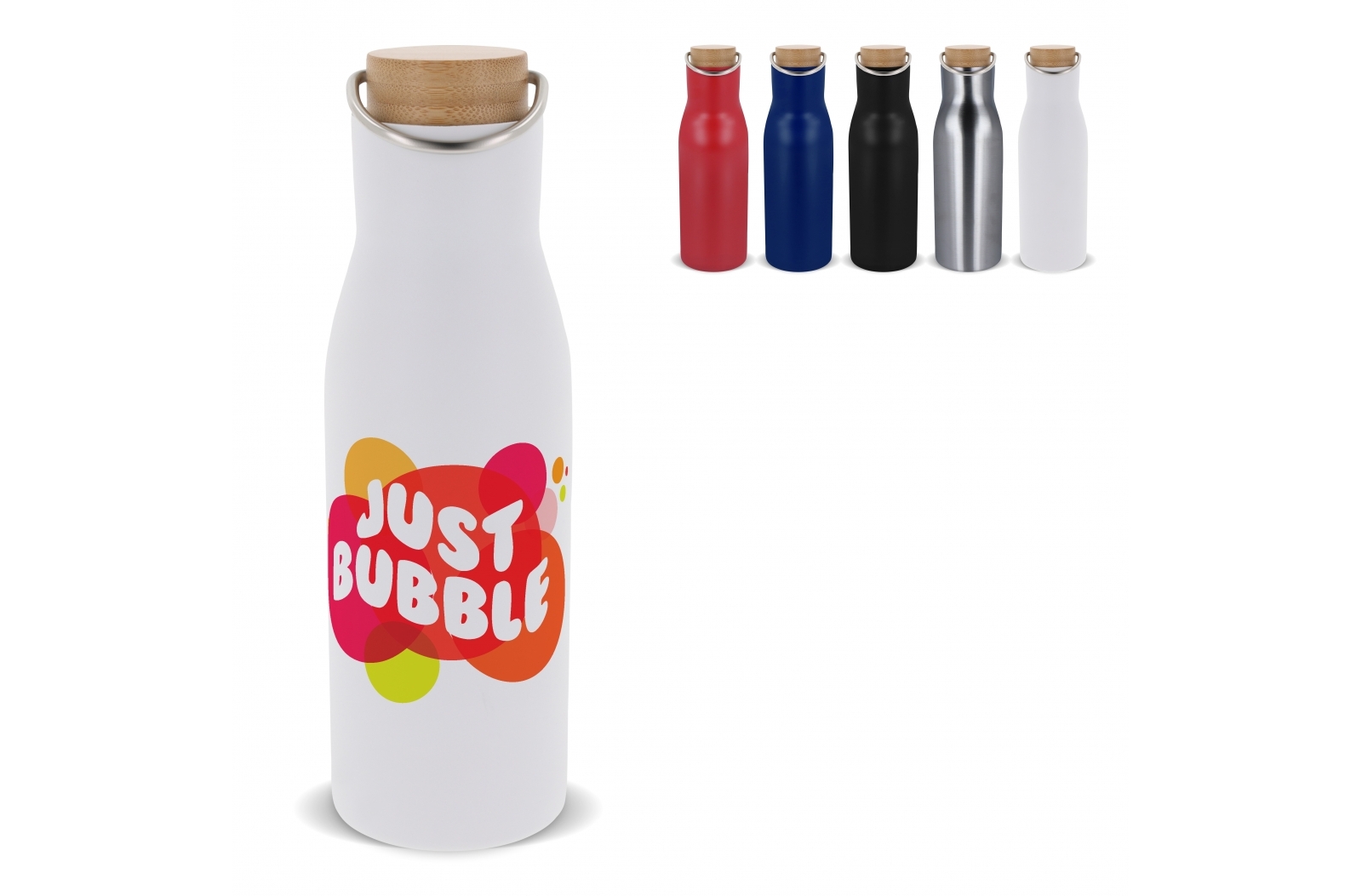 Clubo Thermo Fles met Bamboe Deksel (500 ml) bedrukken met logo