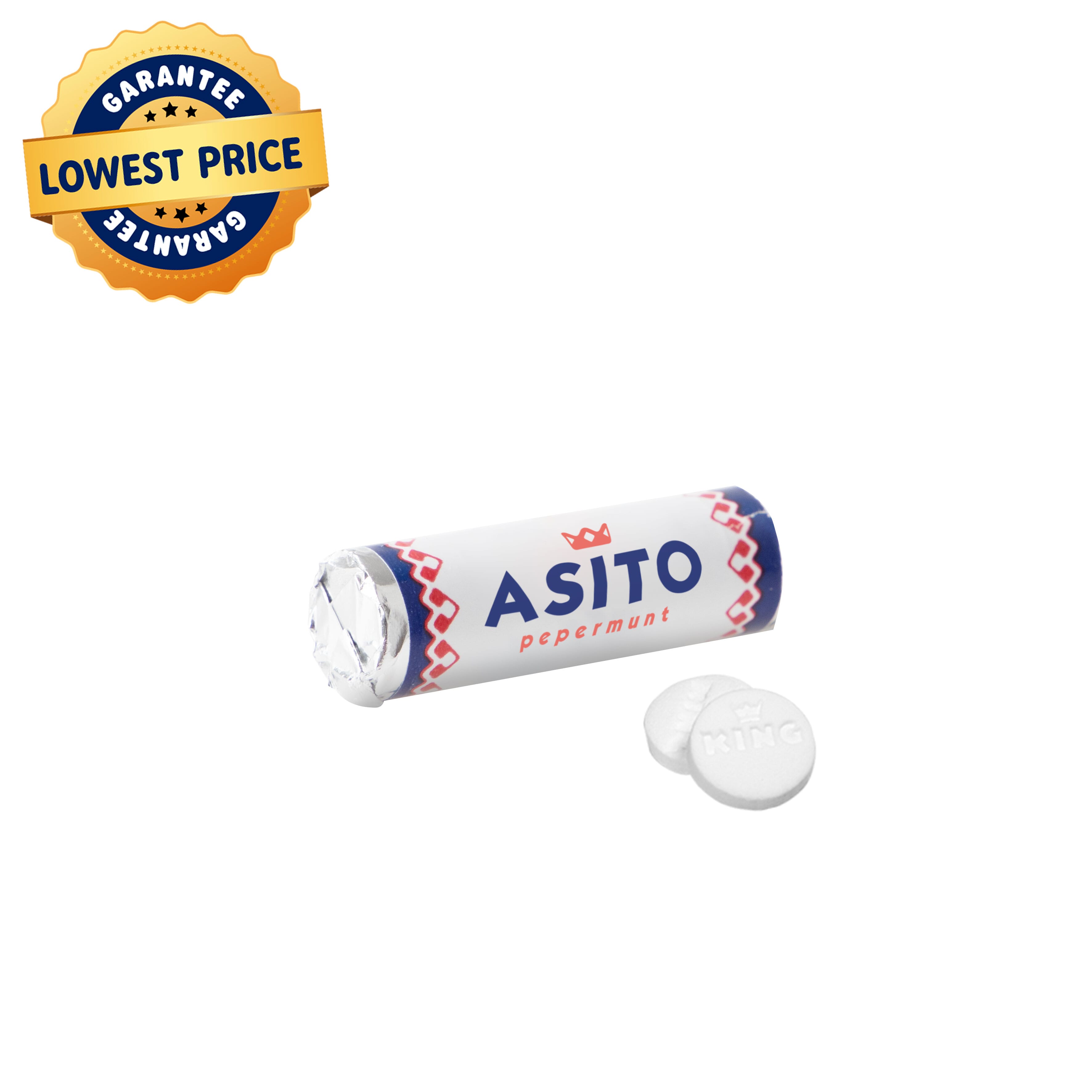 Mini rolletje KING pepermunt bedrukken met logo