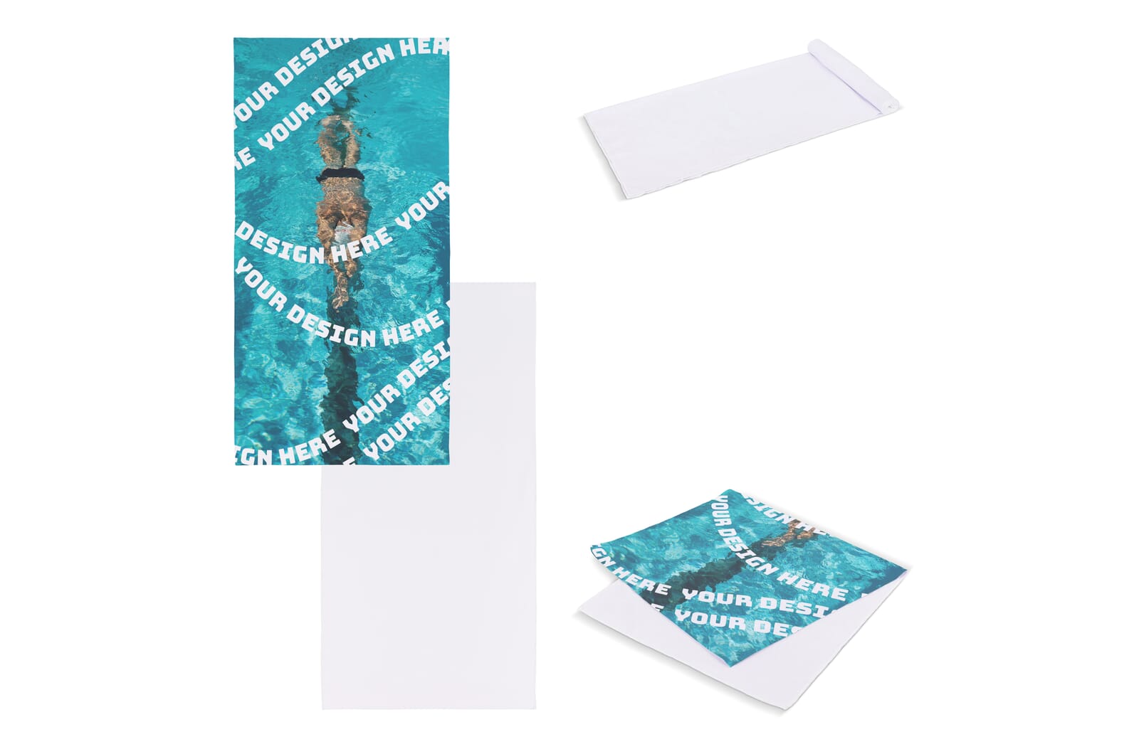 Sneldrogende handdoek 50x100cm (200 g/m²) sublimatie bedrukken met logo