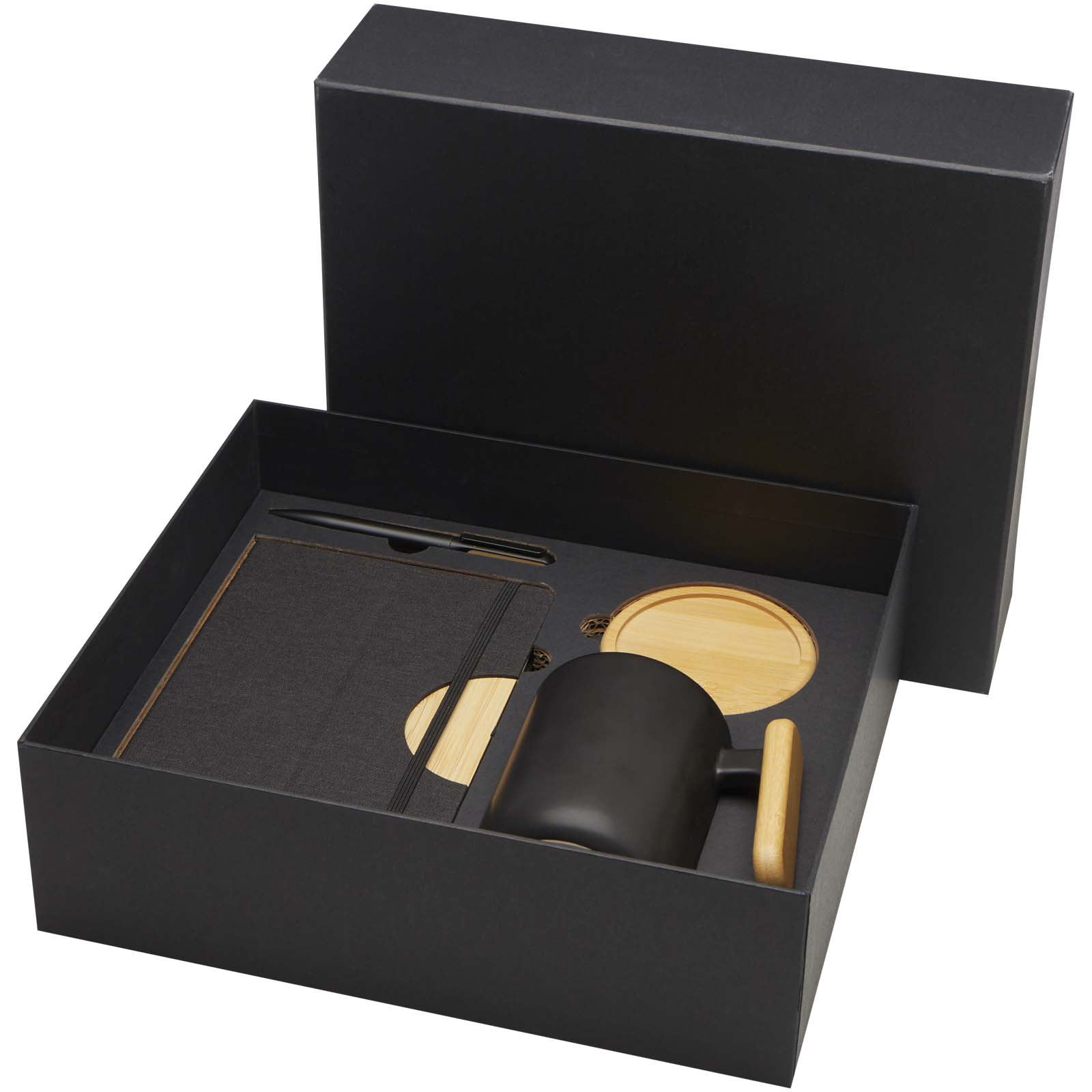 Laura geschenkset met A5 notitieboek met harde kaft en balpen bedrukken met logo