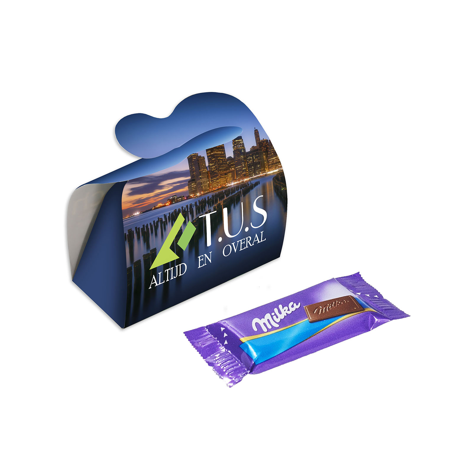Doosje mini Milka bedrukken met logo