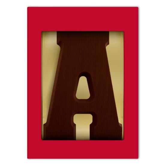 Chocoladeletter puur (200 gram) bedrukken met logo