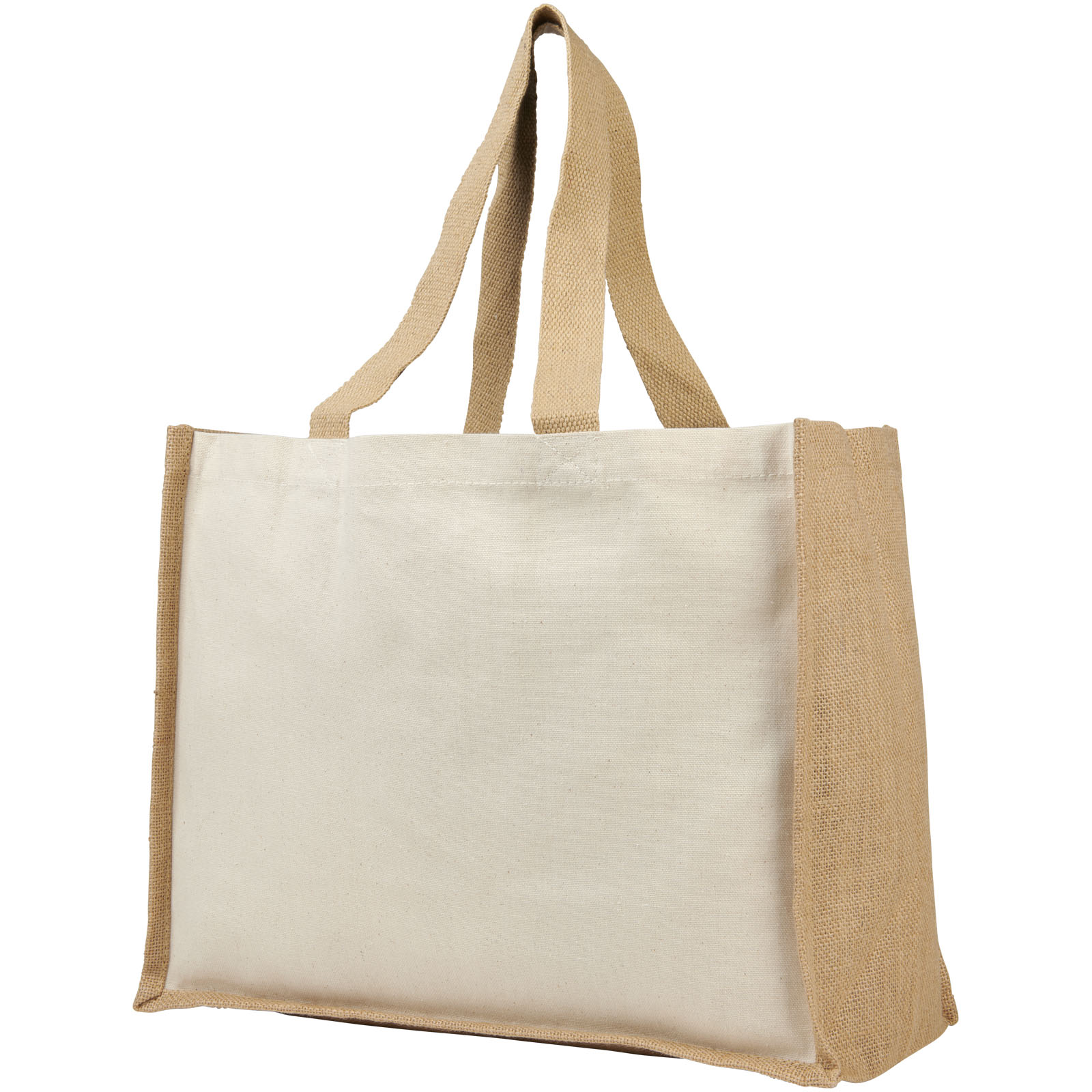 Varai 320 g/m² canvas en jute boodschappentas 23L bedrukken met logo