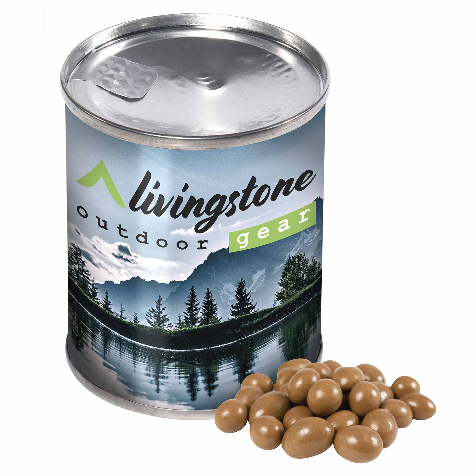 Blikje choco pinda's bedrukken met logo