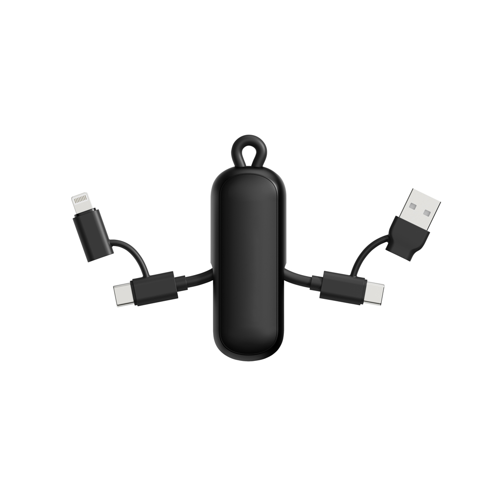Urban Vitamin Dublin 100W 4 -in-1 keychain cable bedrukken met logo