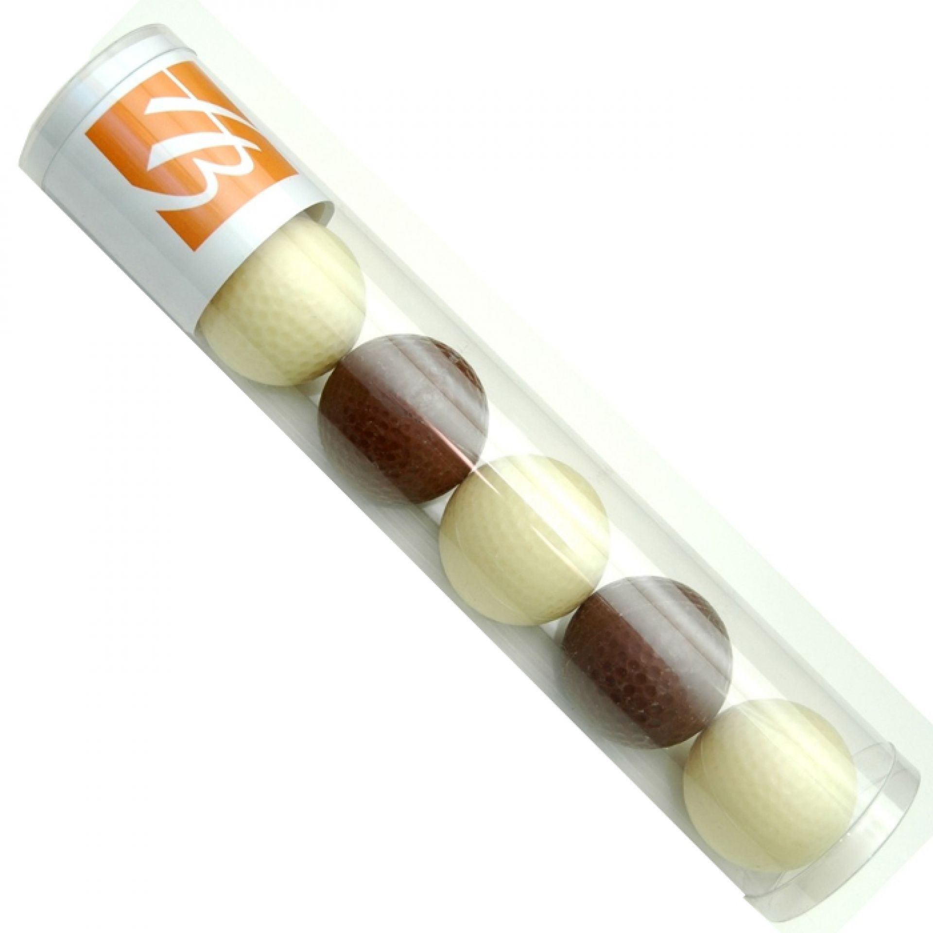 Koker met Chocogolfballen bedrukken met logo