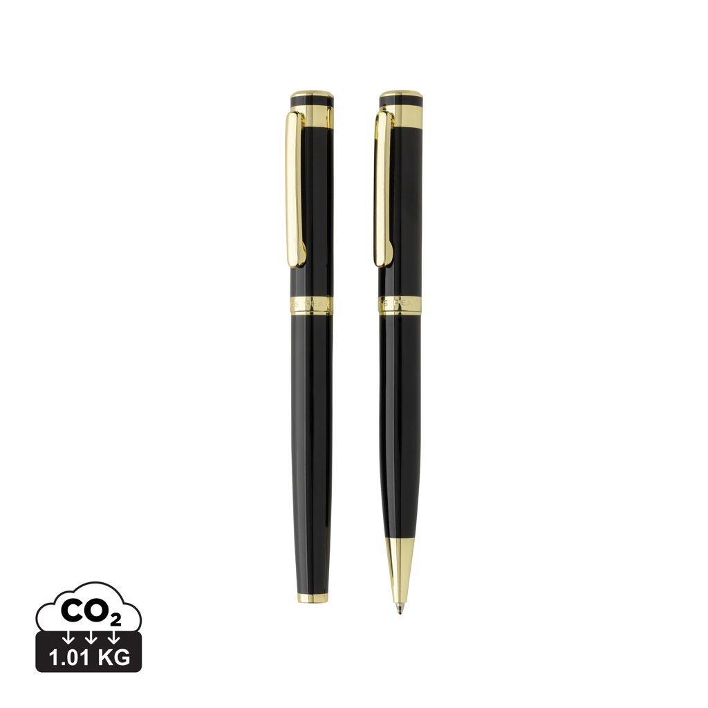 Swiss Peak Luca RCS recycled brass deluxe pen set bedrukken met logo