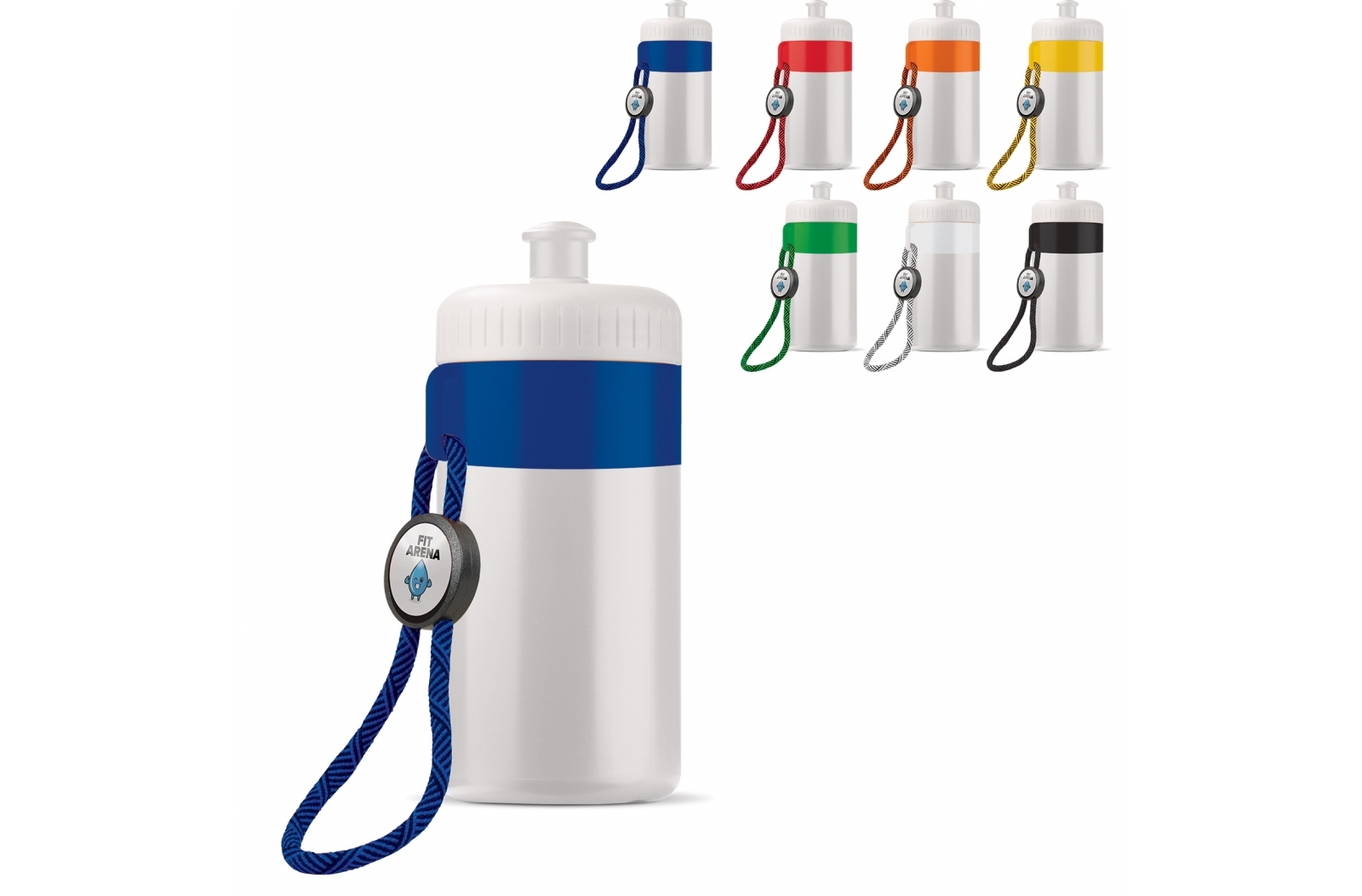 Merignac Bidon met rand en koord (500 ml) bedrukken met logo