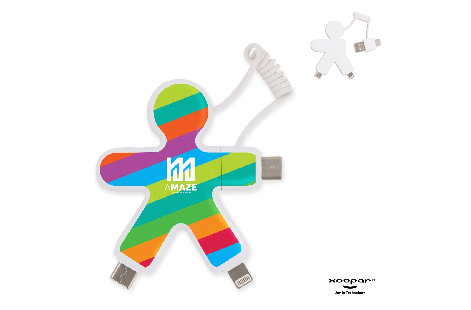 2064 | Xoopar Buddy Eco Charging Cable bedrukken met logo