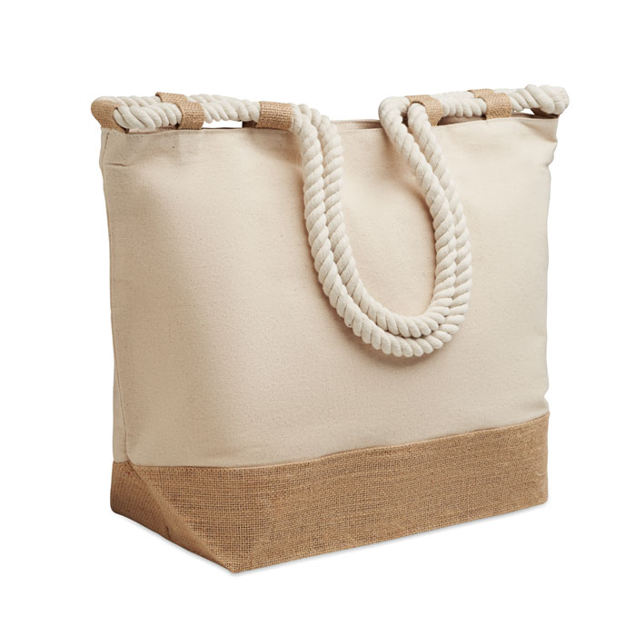 Strandtas canvas/jute bedrukken met logo
