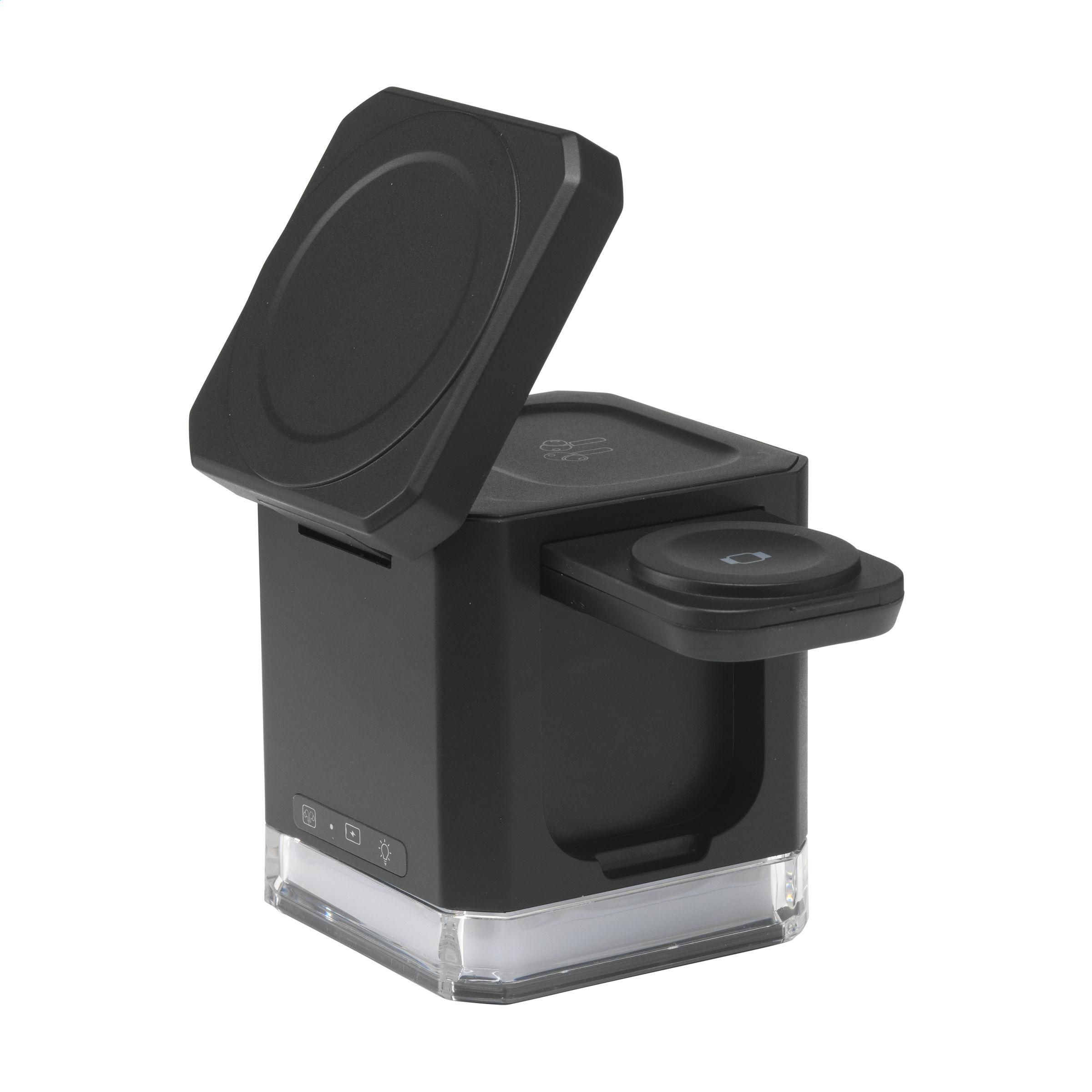 Cube Magsafe 3-in-1 RCS Recycled ABS Charging Stand bedrukken met logo