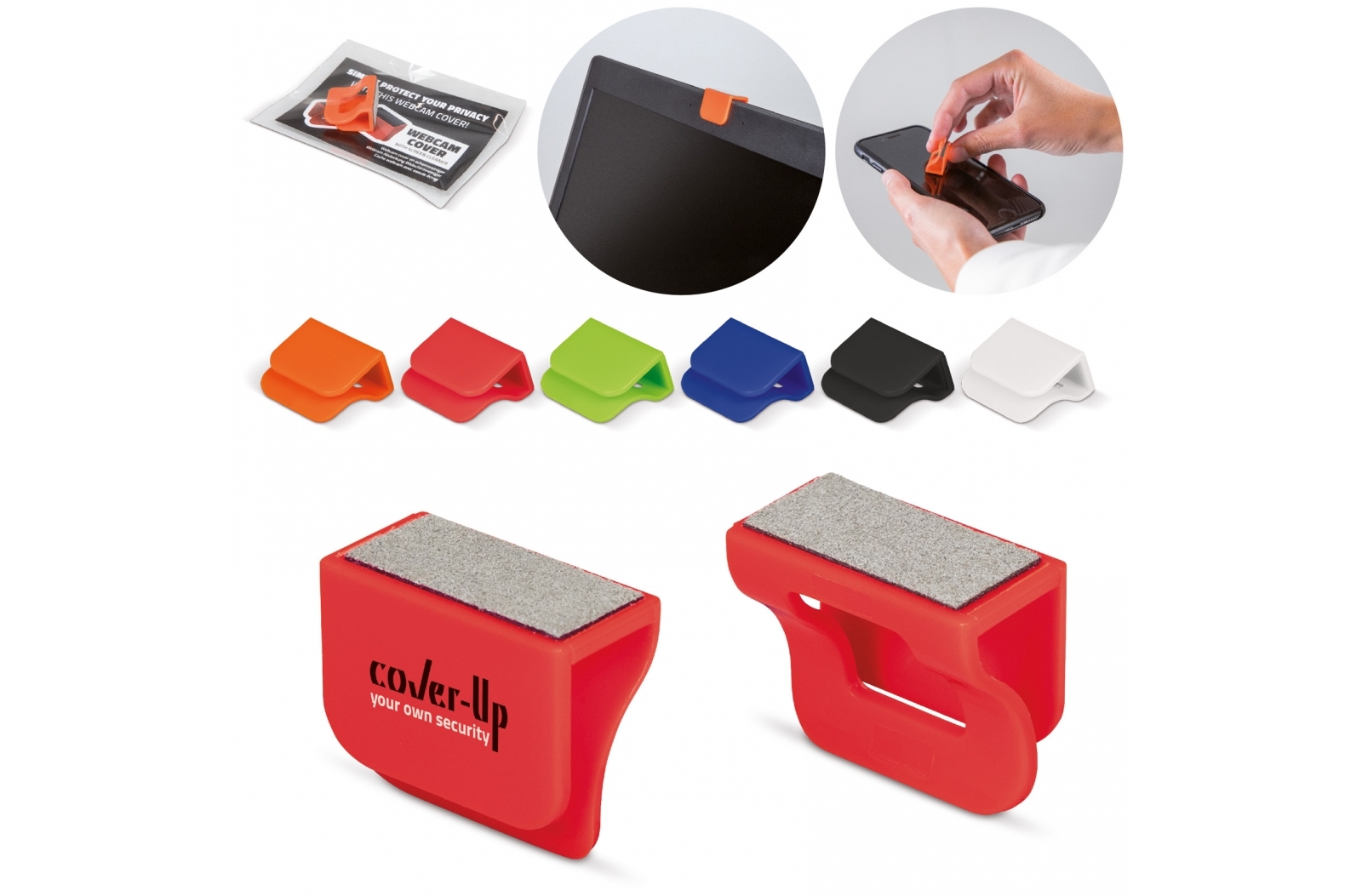 Webcam cover & schermreiniger bedrukken met logo