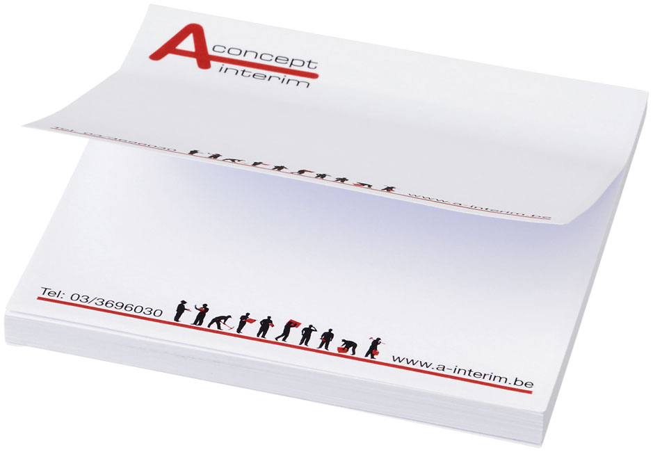 Sticky-Mate® sticky notes 75x75 bedrukken met logo