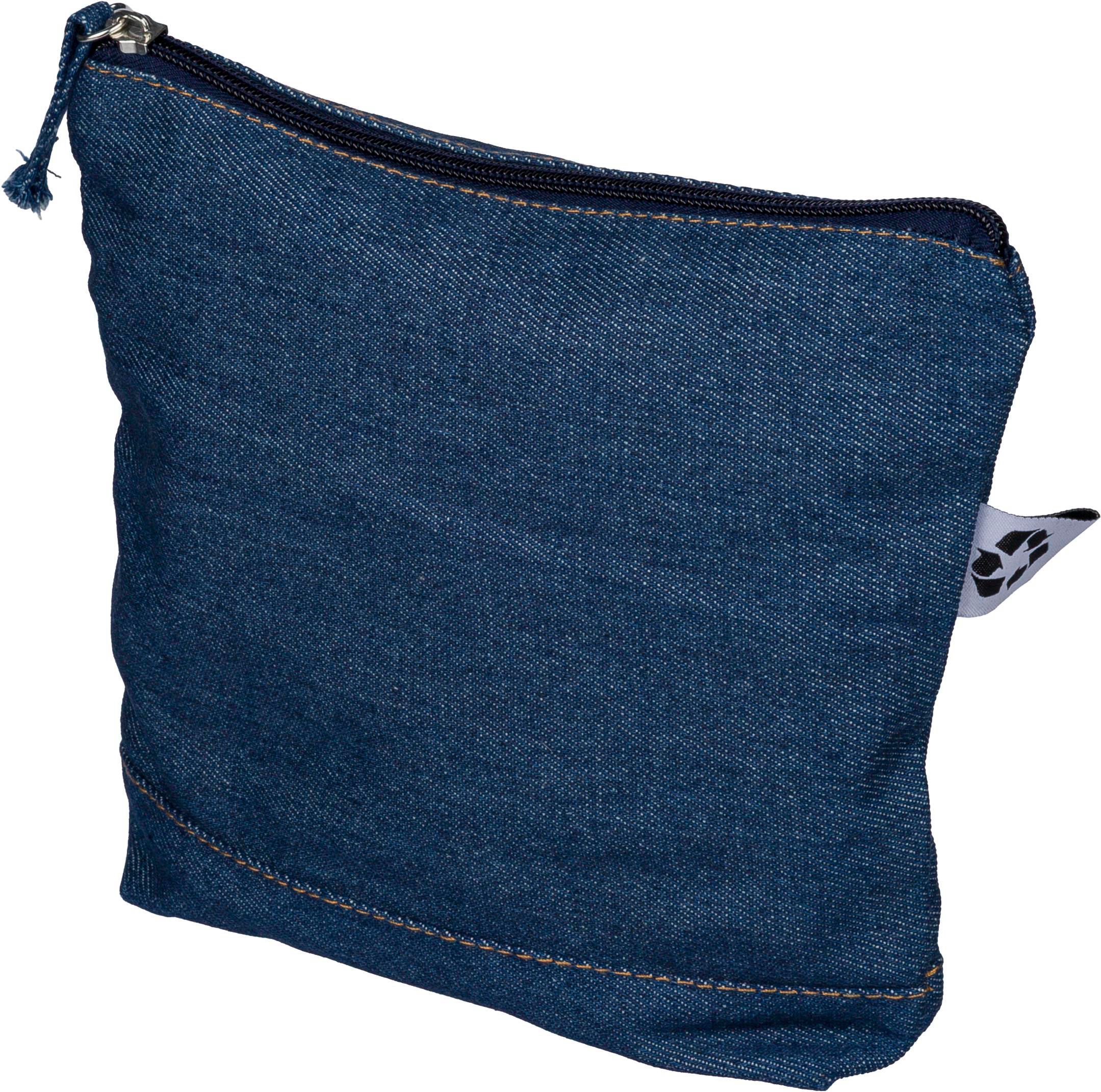 Gerecycled denim toilettas Orin bedrukken met logo
