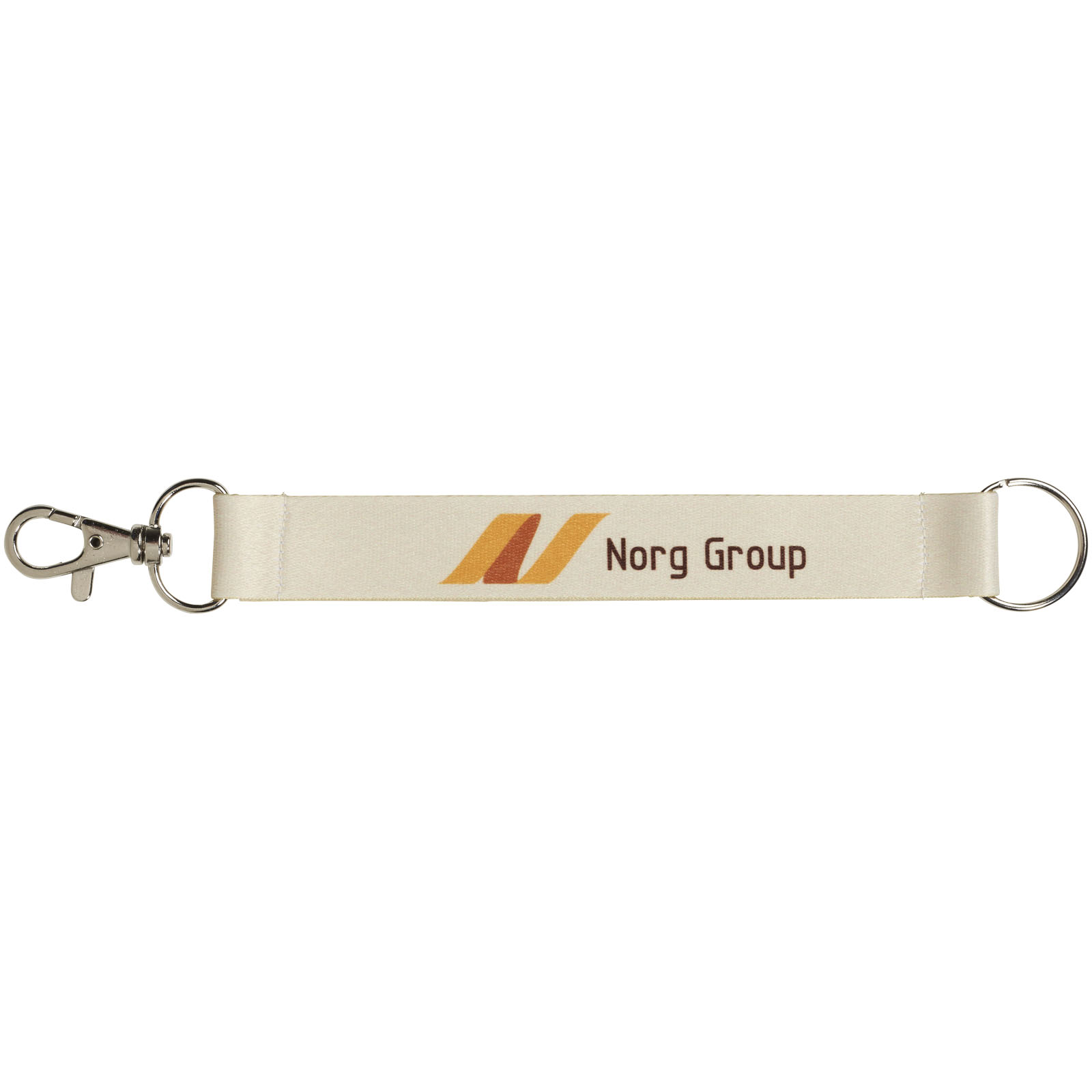 Minik lanyard in kleur met sleutelhanger bedrukken met logo