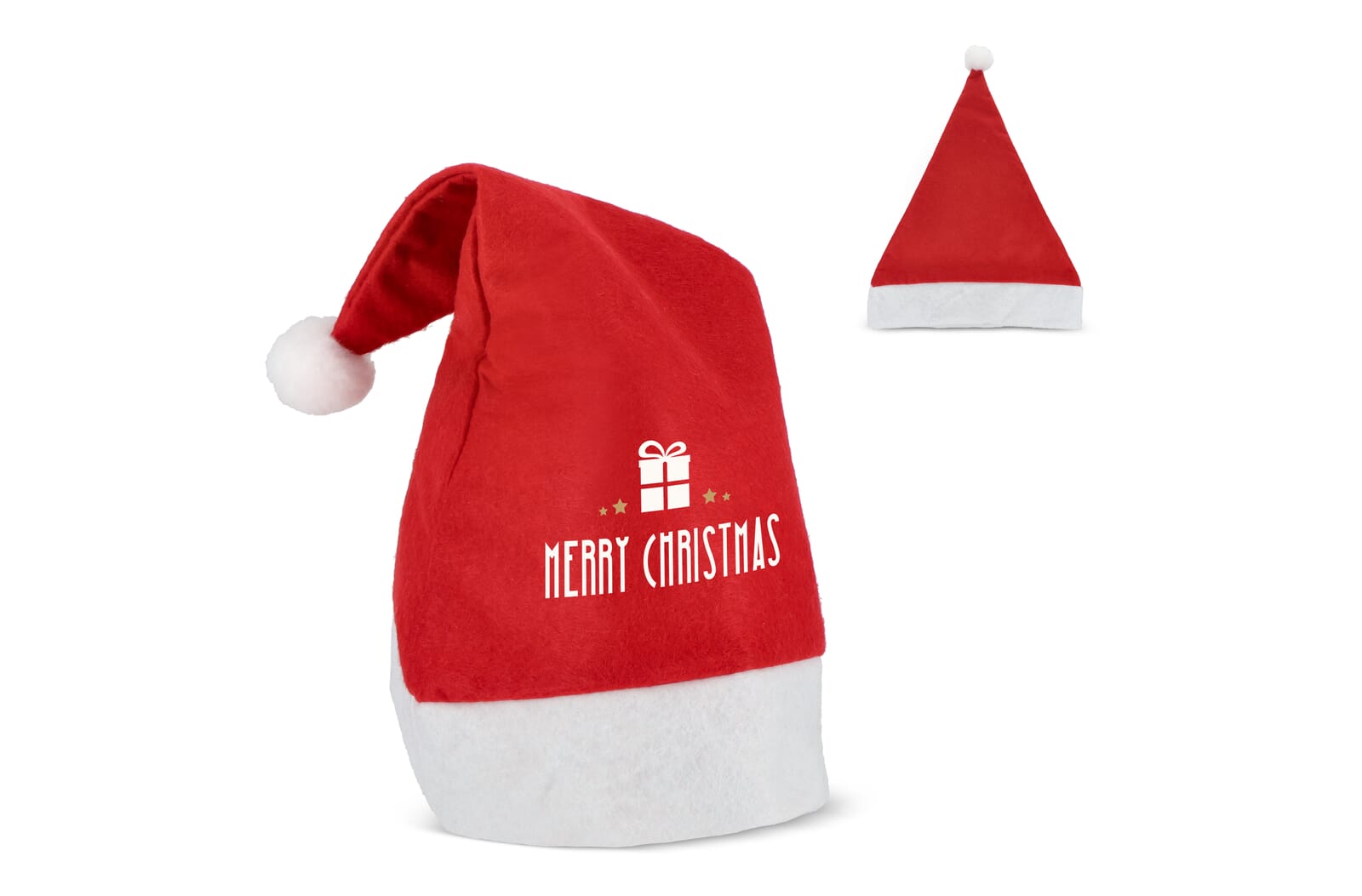 Vilten kerstmuts bedrukken met logo