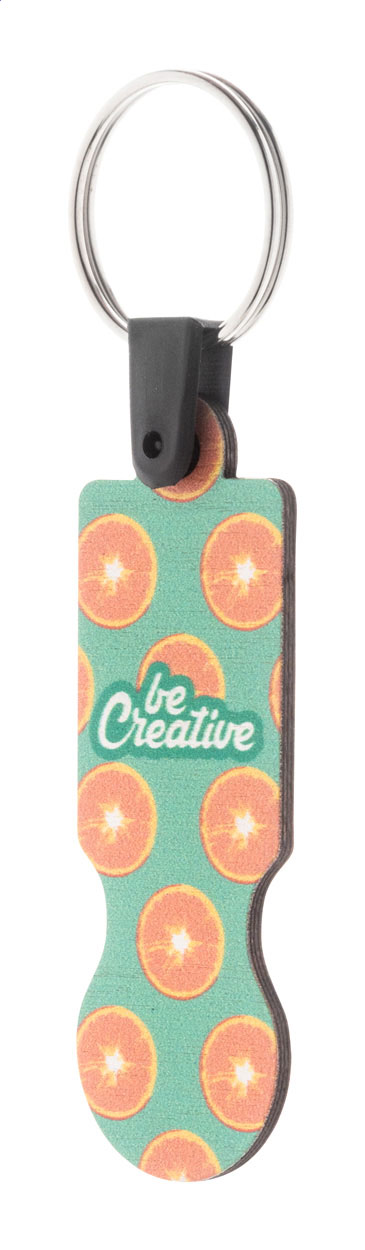 custom made trolley munt sleutelhanger bedrukken met logo