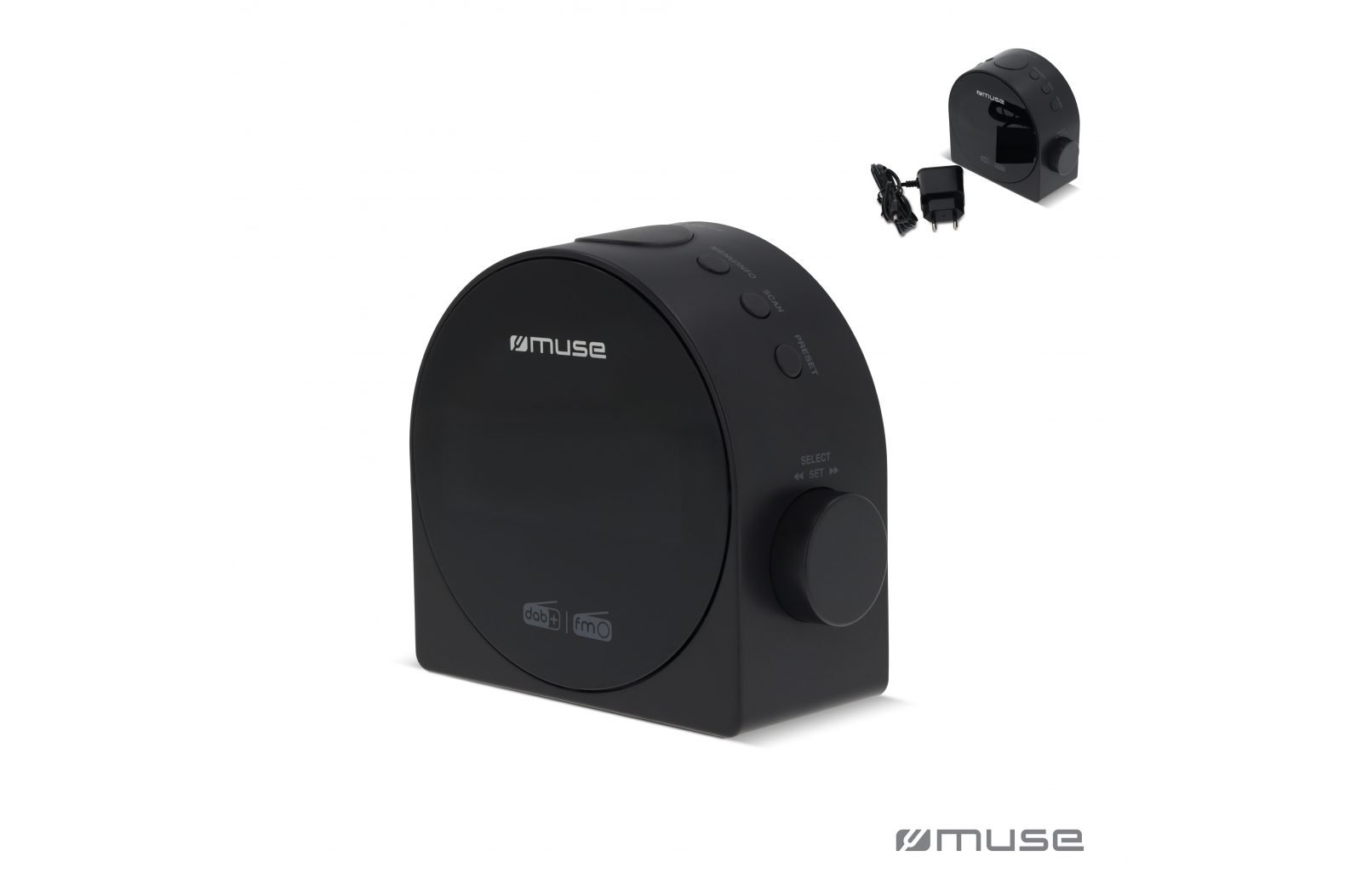M-185 CDB | Muse DAB/DAB+ FM Dual Alarm Clock Radio bedrukken met logo