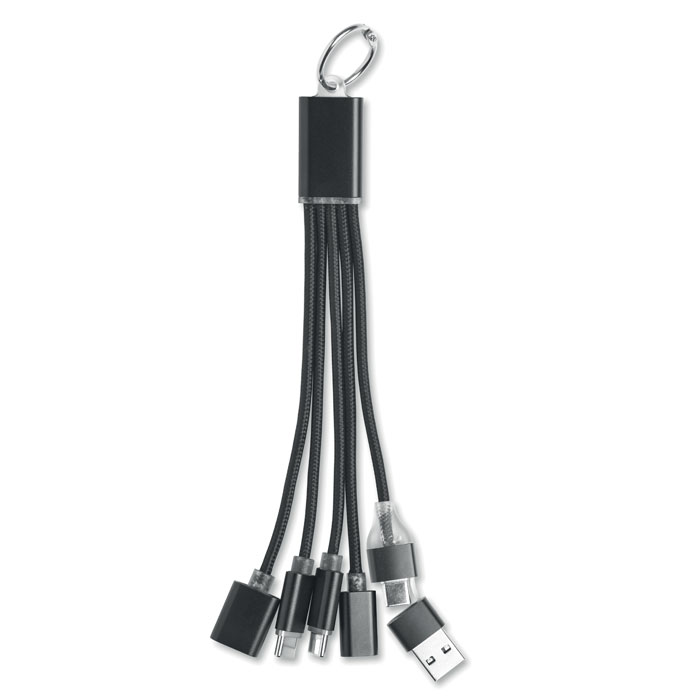 3-in-1 laadkabel sleutelhanger bedrukken met logo
