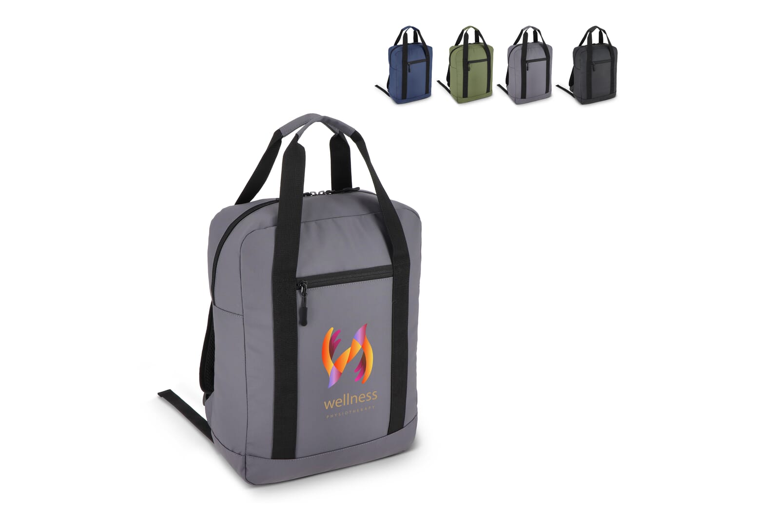 PU gecoate 600D gerecycled PET rugzak 27.5 x 12 x 37.5 cm 12 L bedrukken met logo