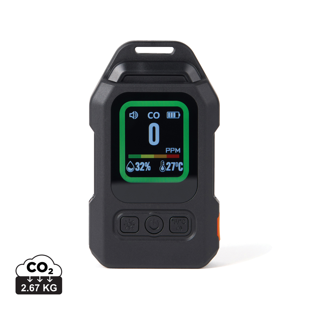 Nordic Drift Everest draagbare CO-melder met LED-alarm bedrukken met logo