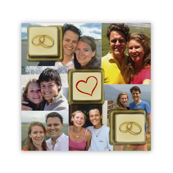 ChocoKaart met 3 chocolaatjes bedrukken met logo