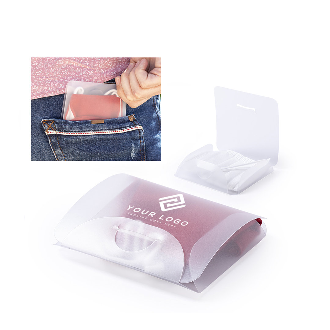 PocketMask bewaardoosje bedrukken met logo