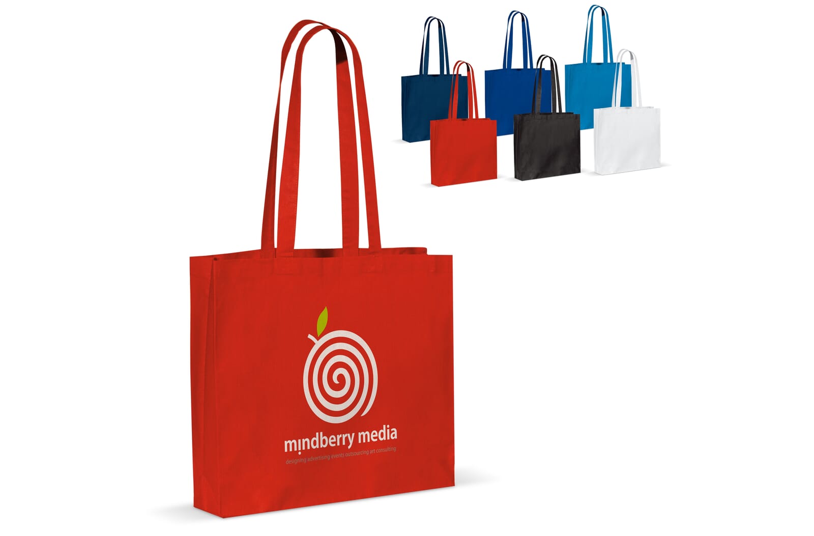 Schoudertas katoen OEKO-TEX® 140g/m² 40x10x35cm bedrukken met logo