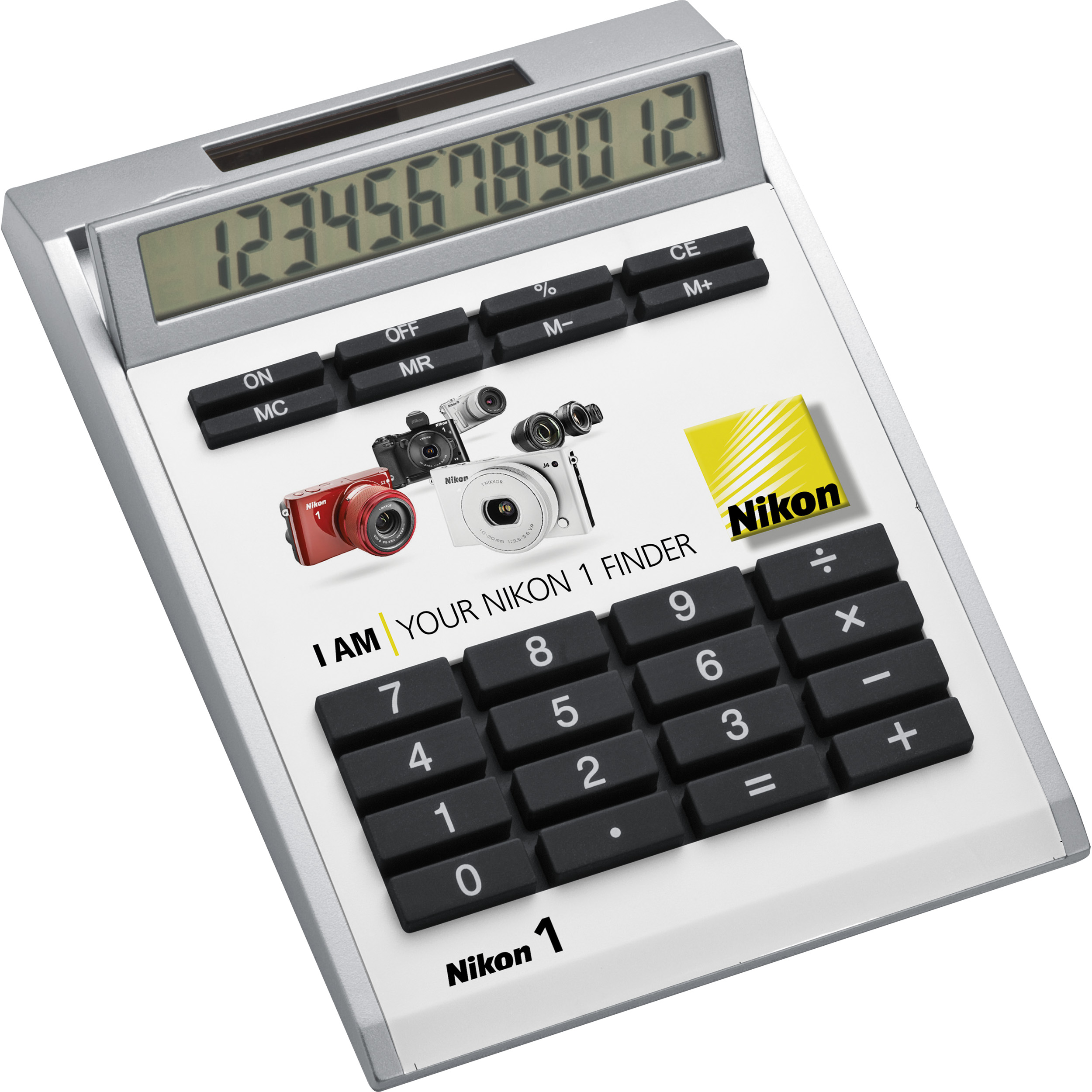 Calculator Own Design met inlegplaatje zonder gaatjes, klein bedrukken met logo