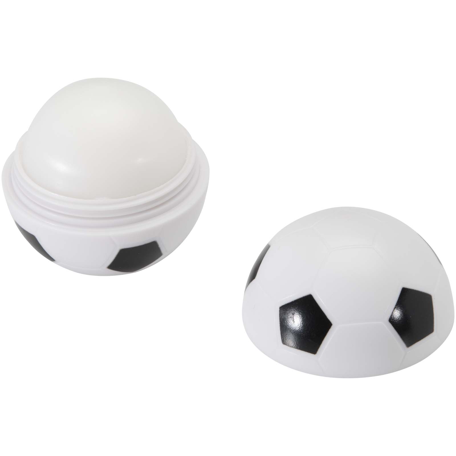 Zuri voetbalvormige vanille lipbalsem met SPF 15 bedrukken met logo