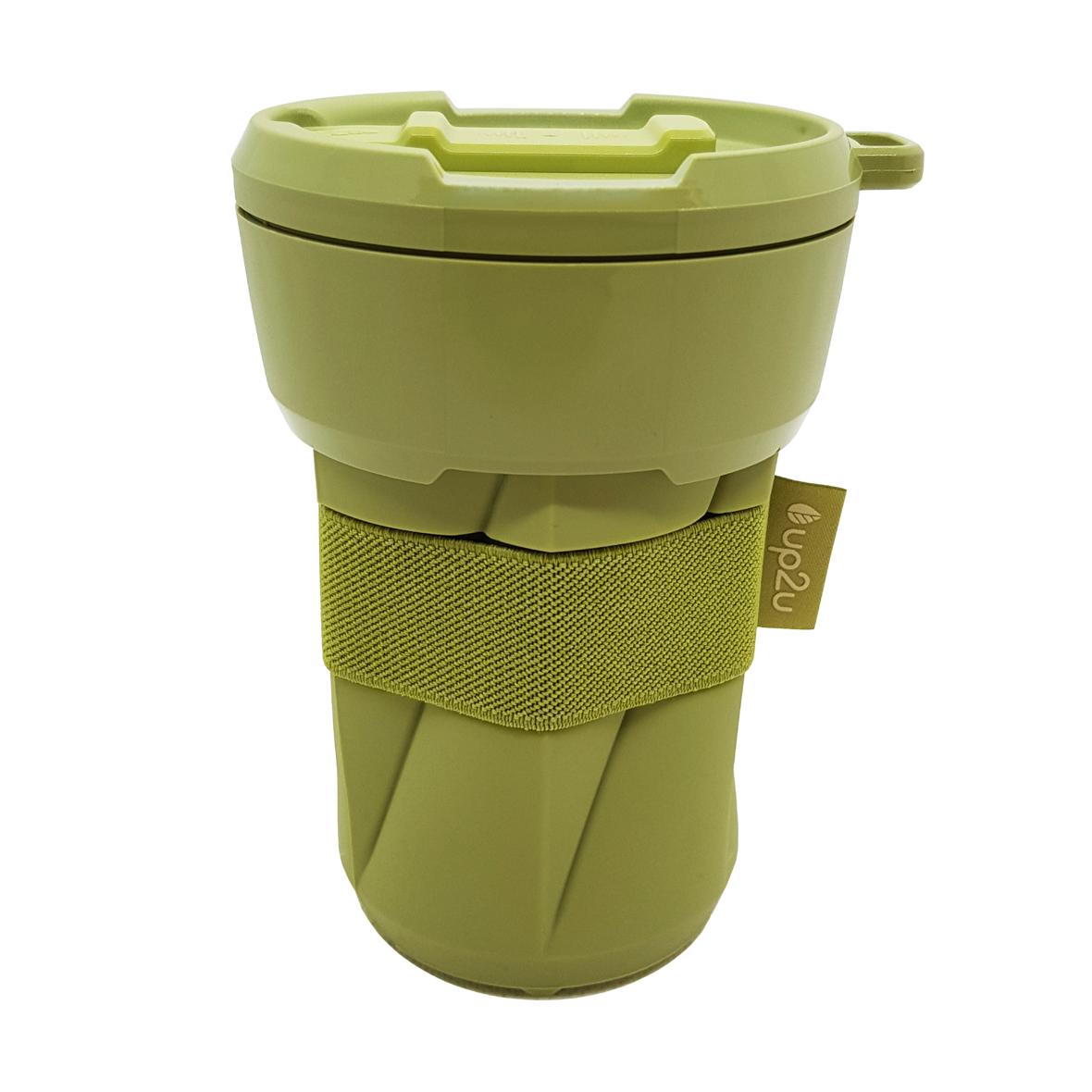 Foldable reusable cup MuC My useful Cup® from up2u, 0.35 l bedrukken met logo