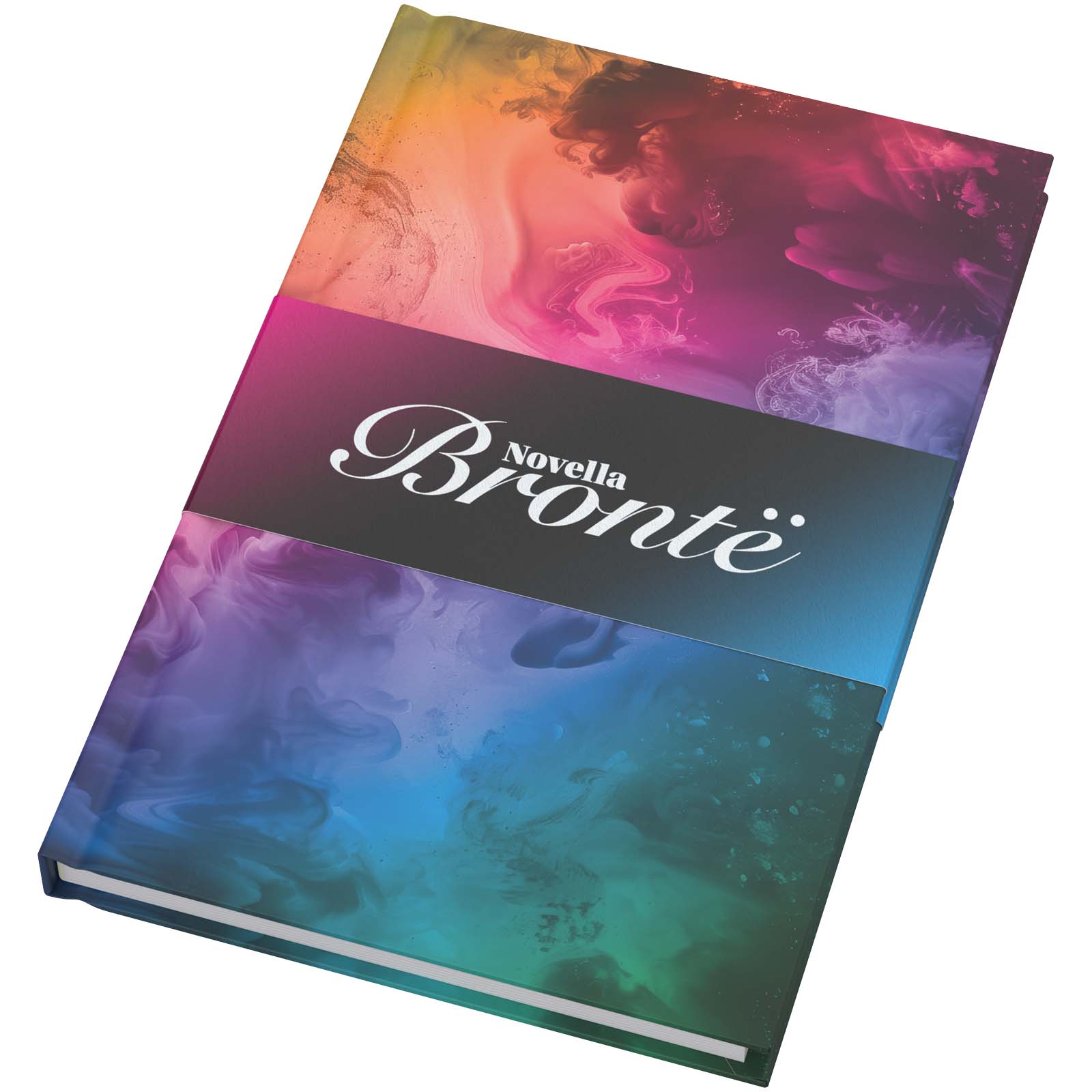 Novella Brontë A5 notitieboek met matte harde cover, 100 vellen bedrukken met logo
