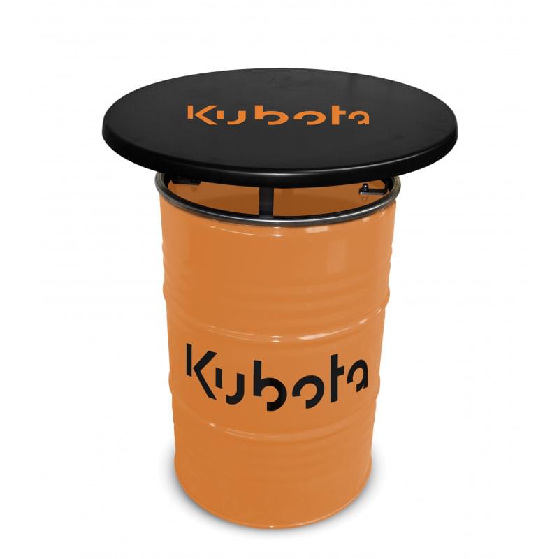 Barreltafel (200 L) bedrukken met logo