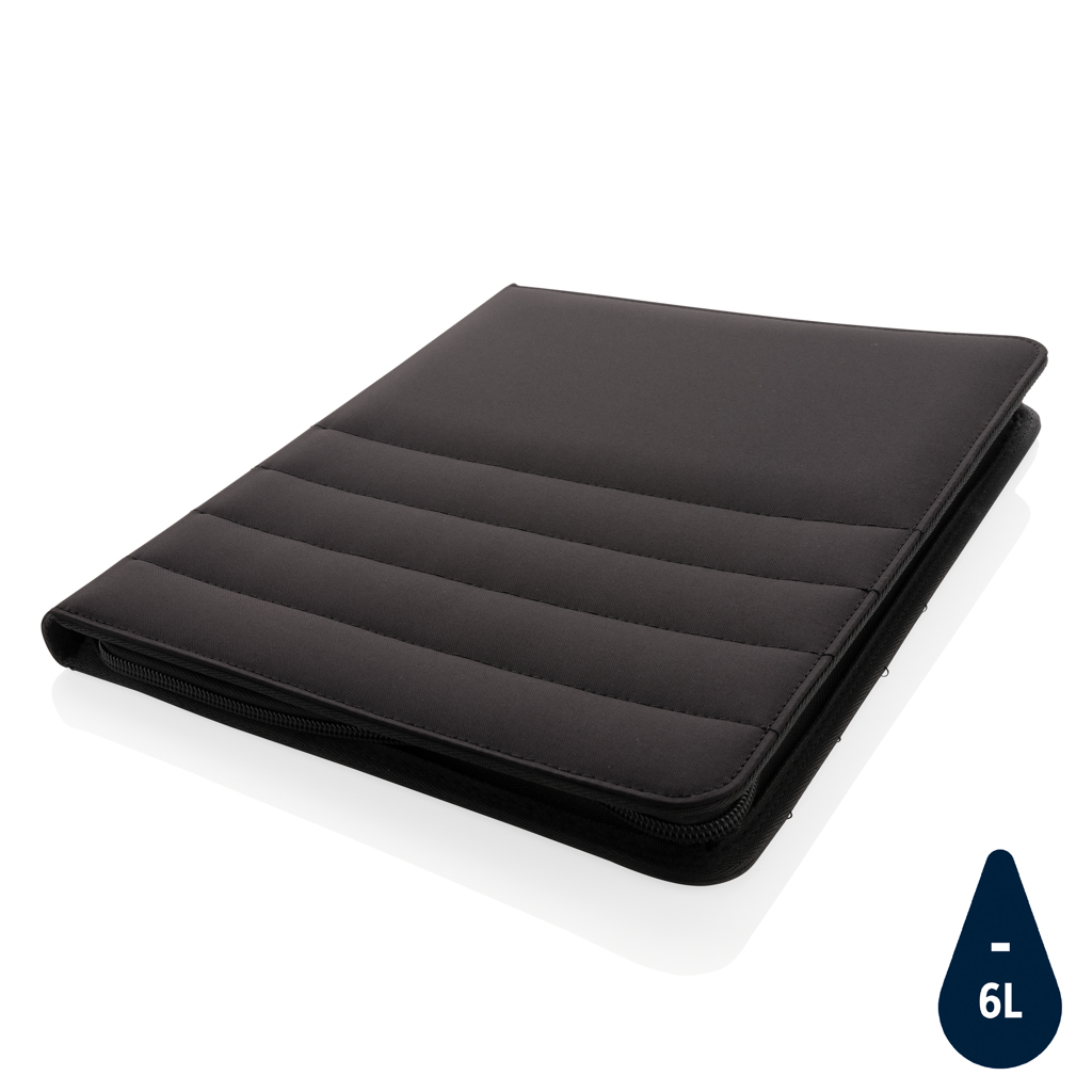 Impact AWARE™ RPET A4 portfolio met rits bedrukken met logo