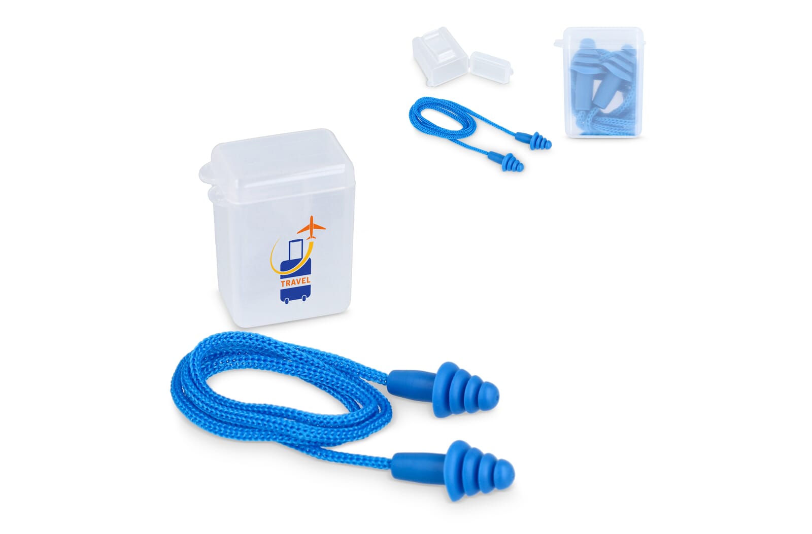 TPE-oordopjes met koord EN 352-2 32 dB bedrukken met logo
