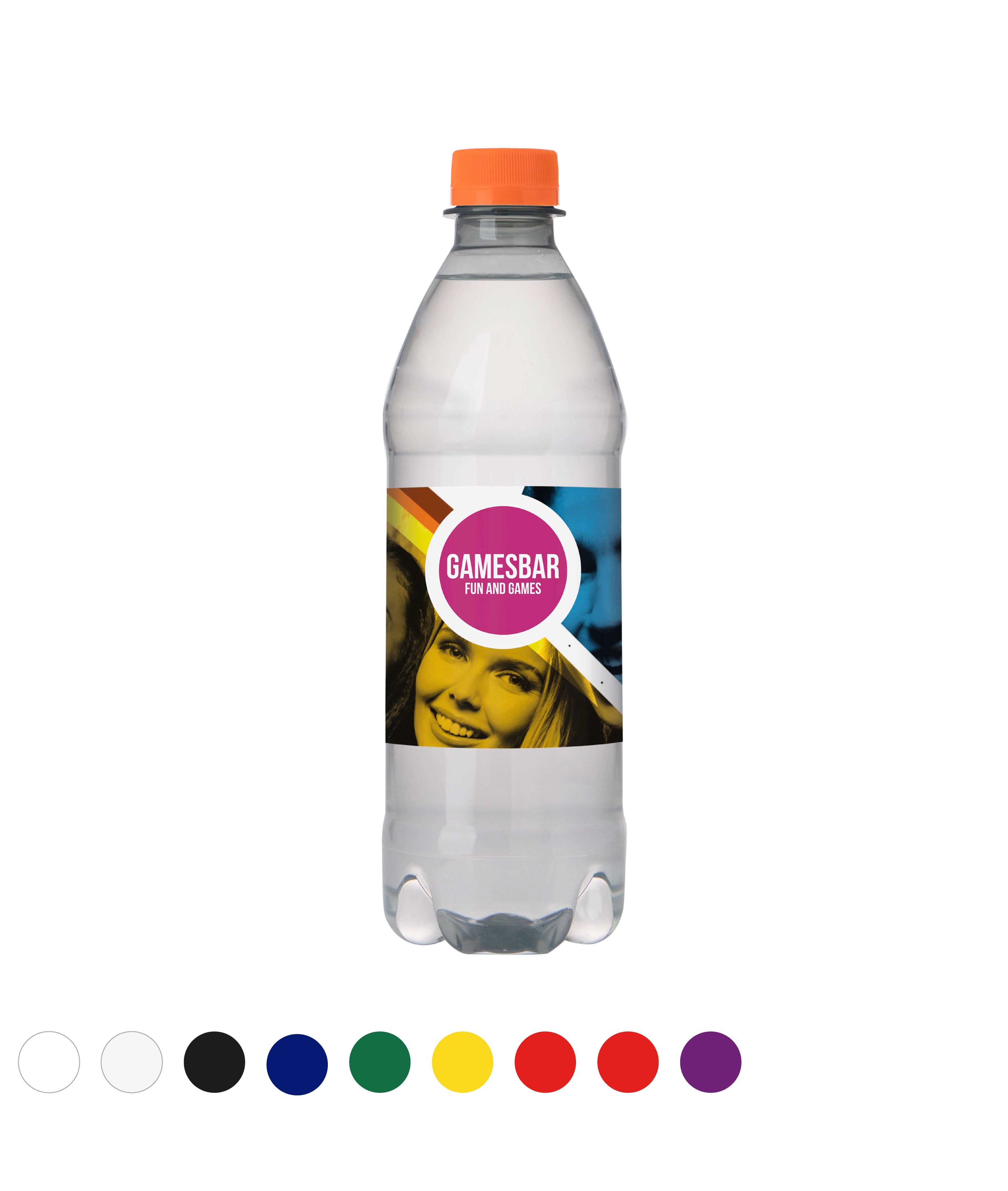 Bronwater 500 ml met draaidop bedrukken met logo