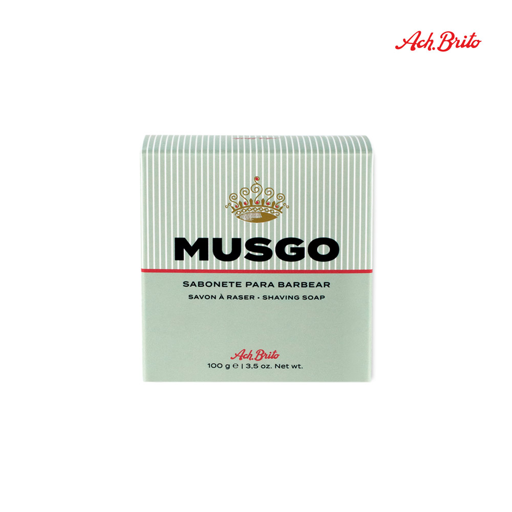 MUSGO III. Scheerzeep (100g) bedrukken met logo