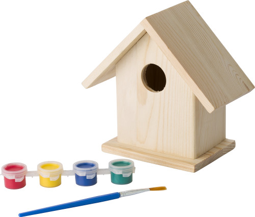 BirdyPaint houten vogelhuis bedrukken met logo